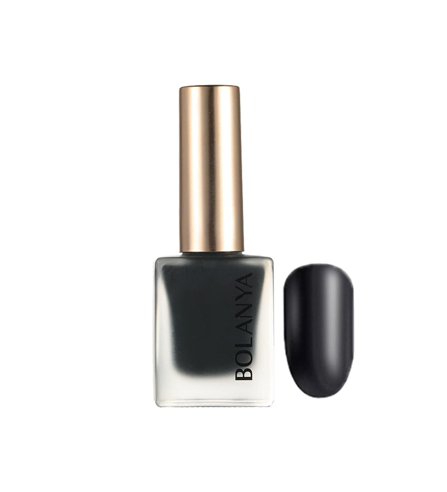 Matte Nail Polishes - Quick Drying Non-Toxic Nail Polishes - Water-Based Long-Lasting Nail Polishes Manicure Art for Women Teens Girls (Black) - Buy Online on GoSupps.com