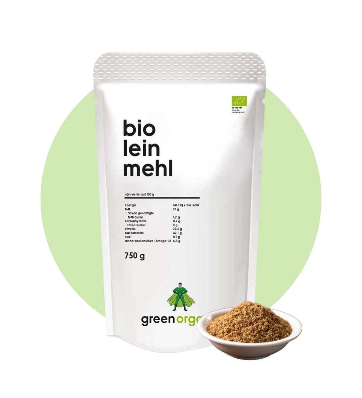 Organic Premium Linseed Flour - Low Carb Vegan Protein-Rich High Fiber 750g - Sustainable & Paleo-Friendly - Buy Online on GoSupps.com