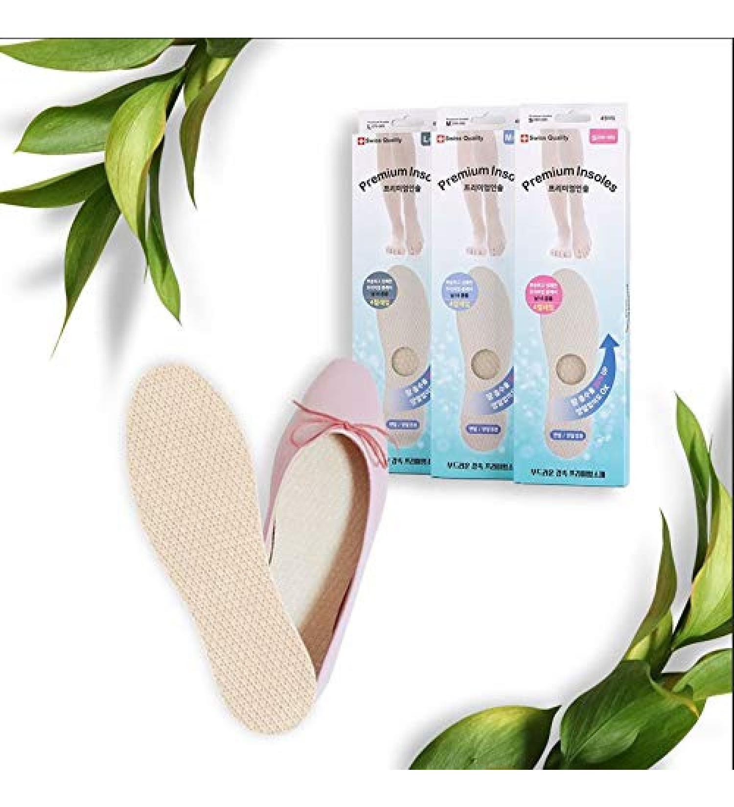 Step7 Bare Foot Disposable Insole | Foot Odor Remover | 4 Pairs | Beige US Size 5-6.5 (Small) | Made in Switzerland - Buy Online on GoSupps.com