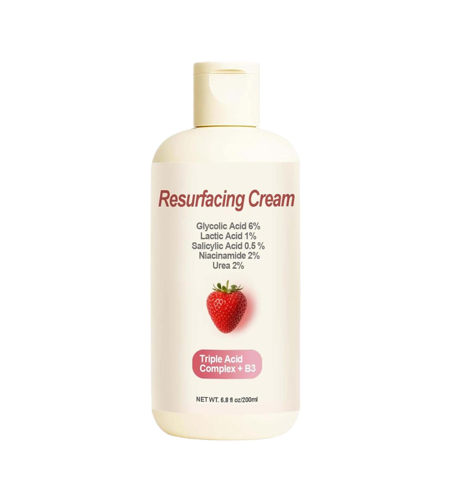 Strawberry skin peeling cream 200 ml moisturizing cream for uneven skin softening lotion for body face legs arms and neck for women men young people and girls for pimples - Buy Online on GoSupps.com