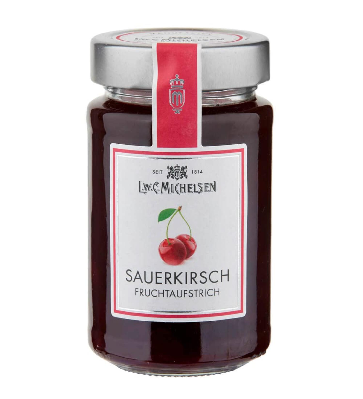 L.W.C. Michelsen - Sauerkirsch fruit paste (260 g) - Fruity and intense taste - Natural without additives - Pure Naturality in a glass - Buy Online on GoSupps.com