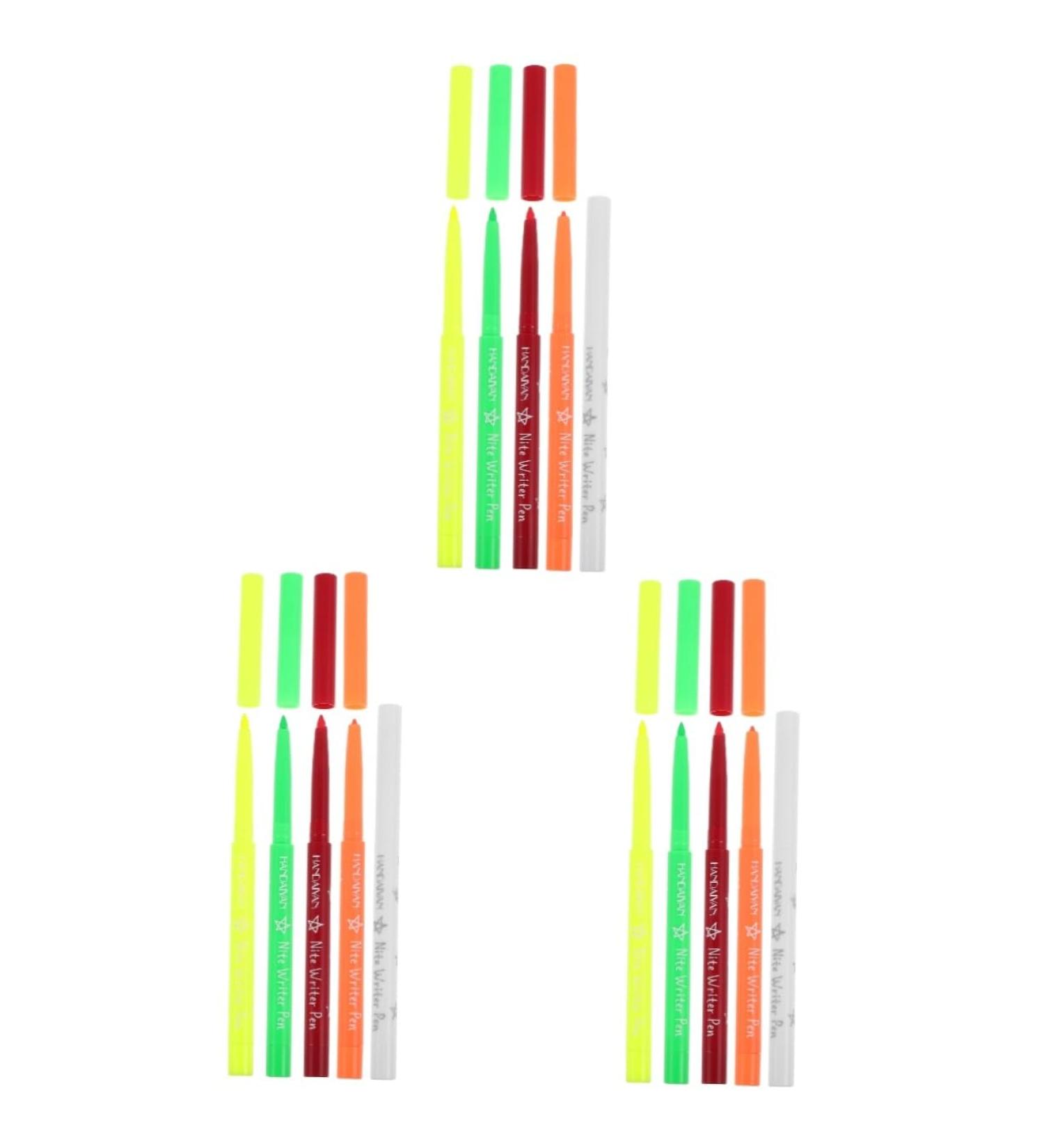 Didiseaon 15 Pcs Halloween Paint Pen Eye Liner Fluorescence Liner Glow Eyeliner Pencil Stamp Eyeliner Plastic 12.00X0.80X0.80CMx3pcs Assorted Colorx3pcs - Buy Online on GoSupps.com