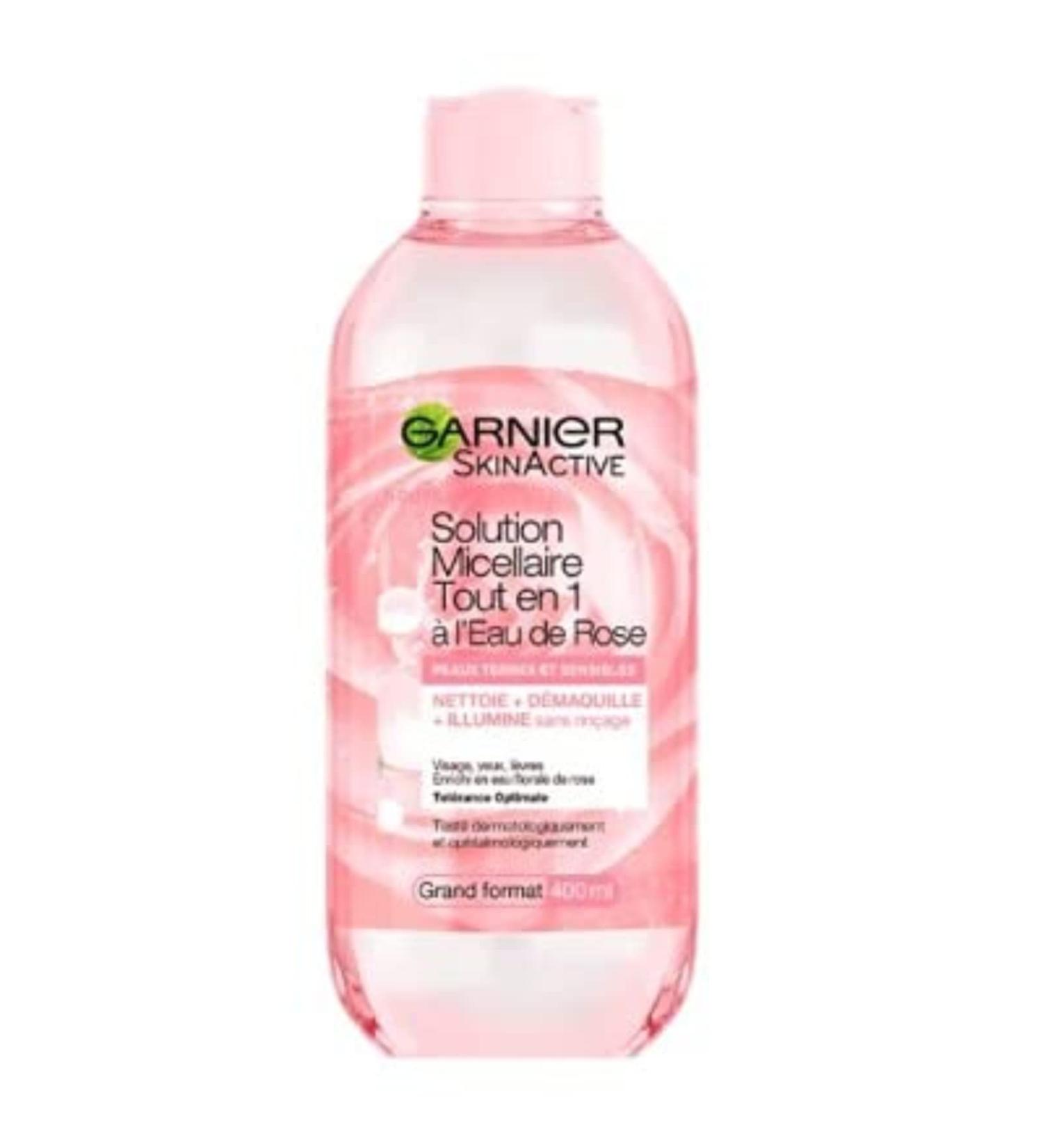 Garnier Eau micellaire eau de rose tout en 1 peaux ternes - Le flacon de 400ml