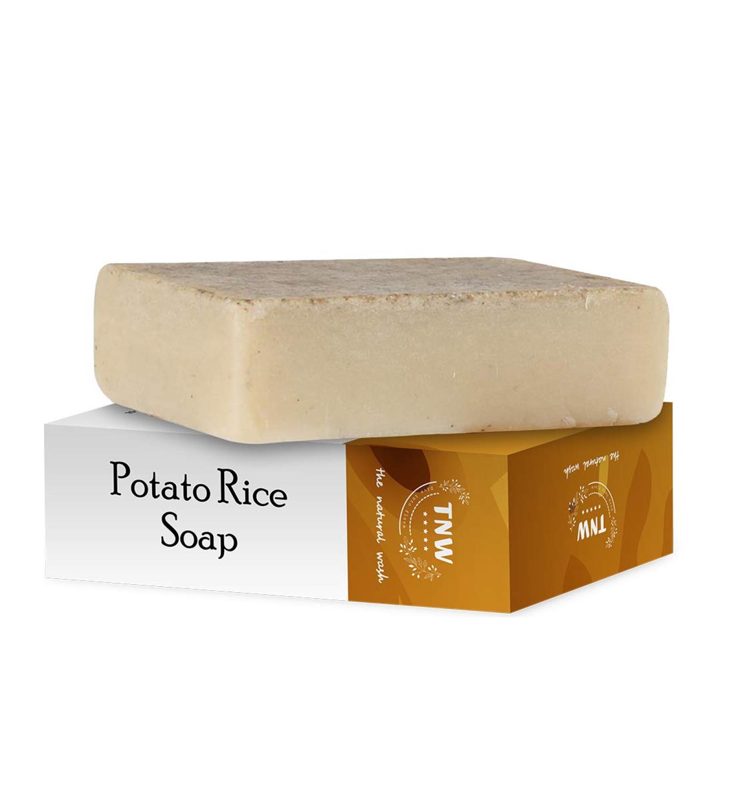 Buy TNW Handmade Potato Rice Soap - Natural Tanning & Pigmentation Solution for Oily Skin | Sulphate & Paraben Free - 100g - Buy Online on GoSupps.com