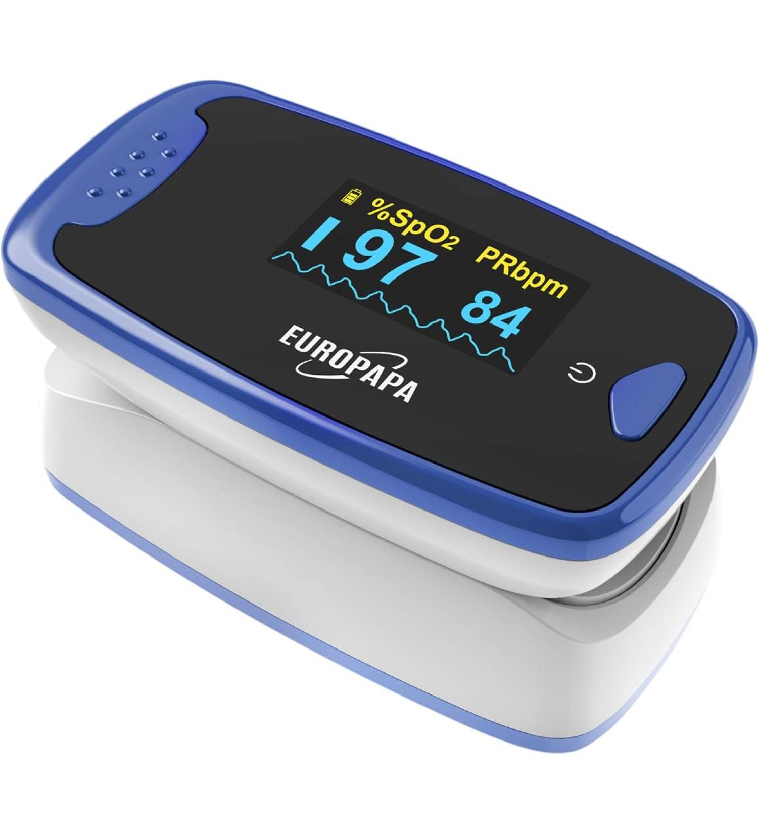 Europapa Finger Pulse Oximeter - Fast SPO2 Measurement with OLED Display for Adults | Accurate Oxygen Saturation Monitor - Buy Online on GoSupps.com