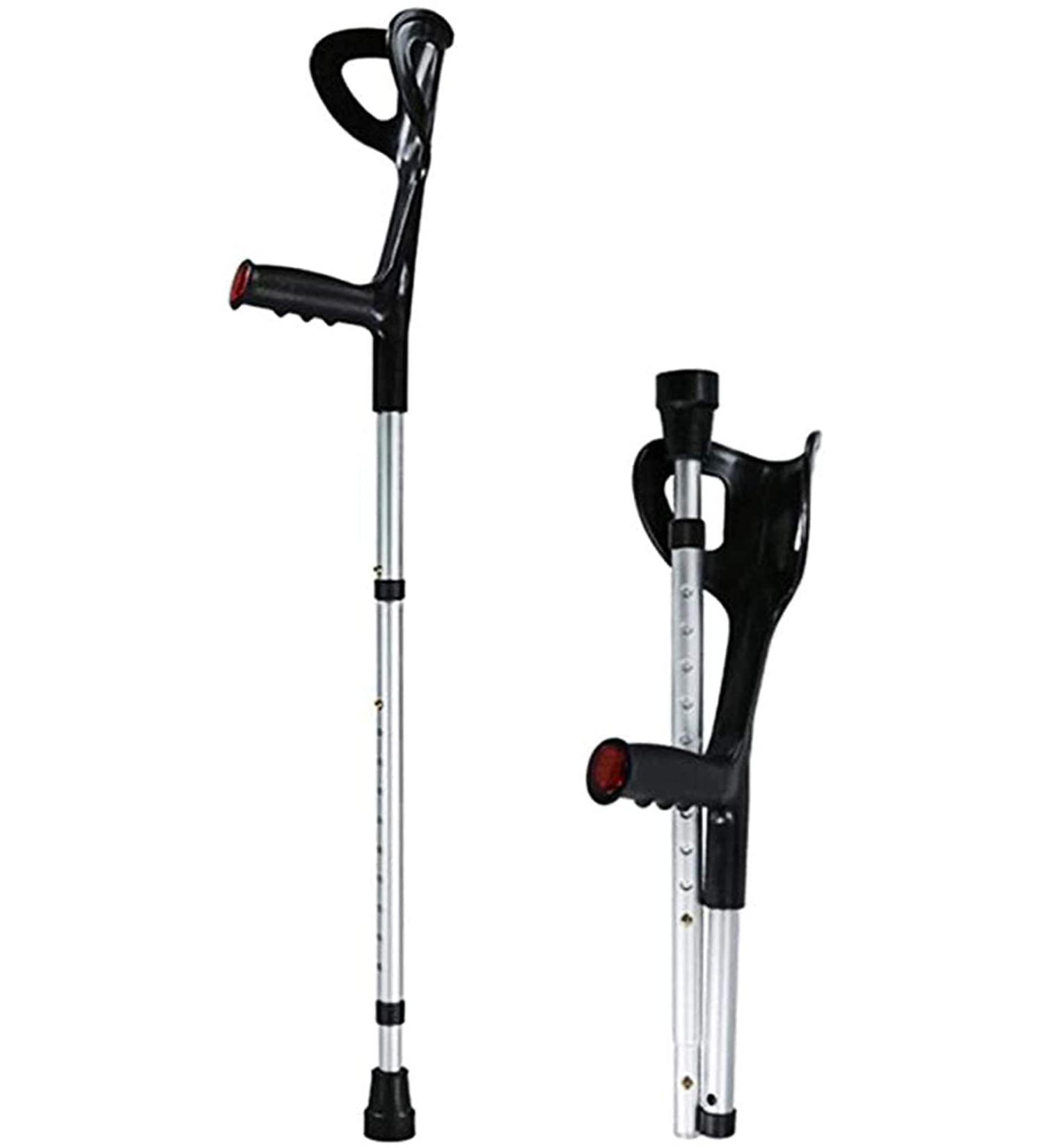 Forearm Crutches Adjustable Aluminum Forearm Crutches with Open Cuff Adjustable Comfortable Durable Wrist Grip for Standard and high Adults Lightweight Lightweight Arm Crutch Journey - Buy Online on GoSupps.com