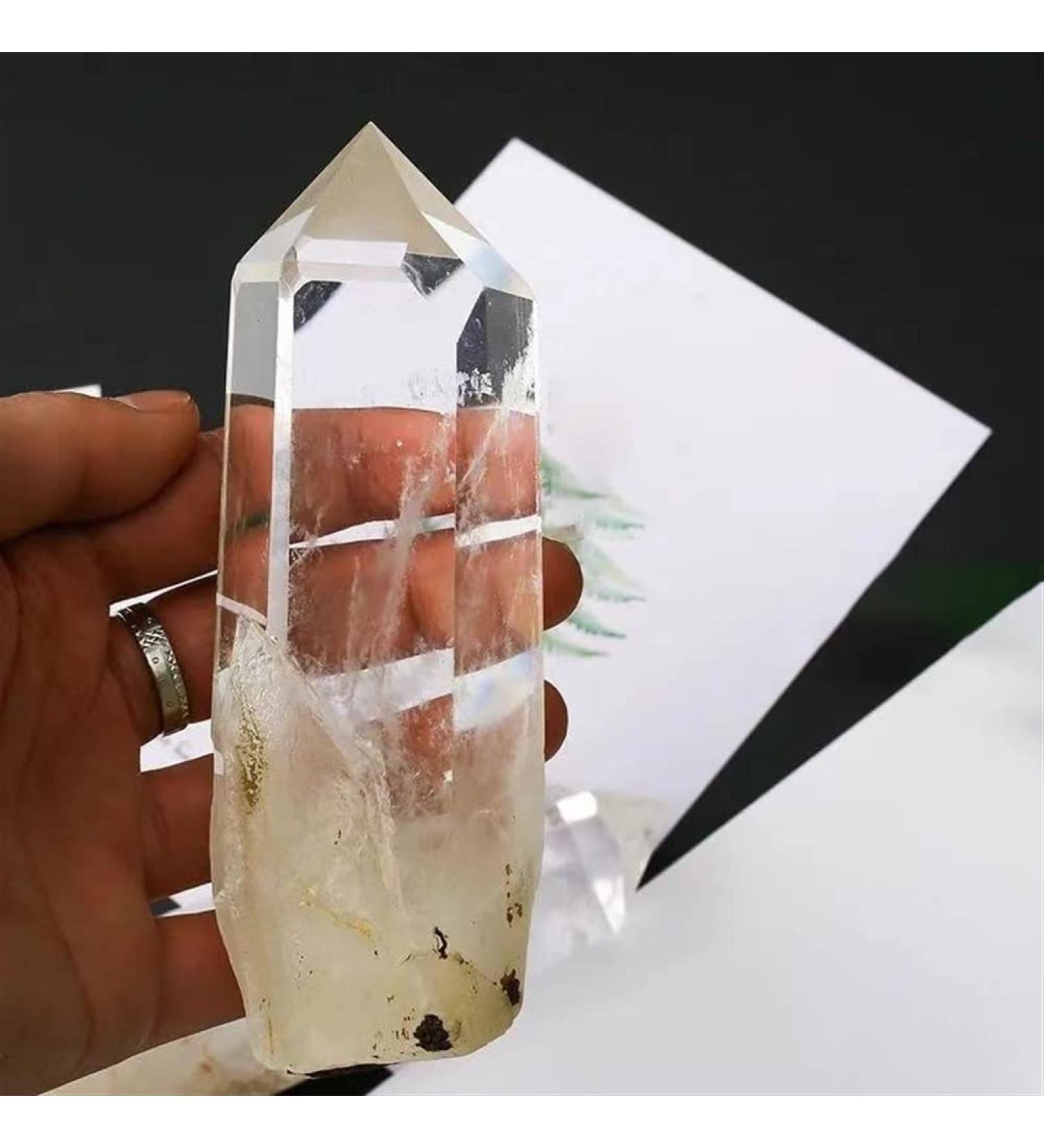 Natural Crystal Rough 1pc Natural Crystal Clear Point for Decoration 200G-500G Suitable for Home Crystals Raw Stones and Minerals - Buy Online on GoSupps.com