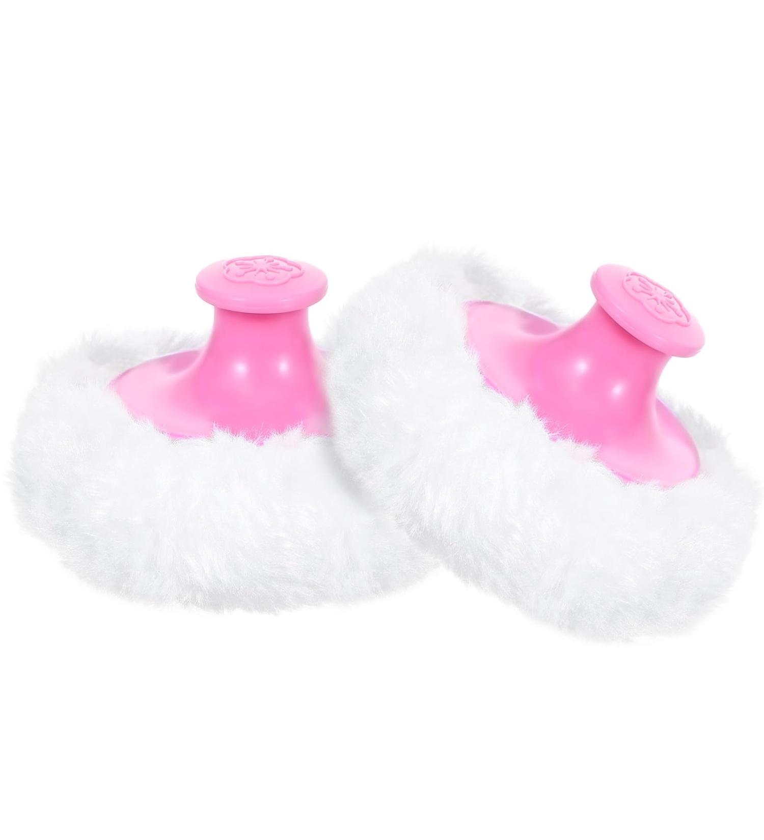 WLLHYF 2 Pcs Fluffy Powder Puff - Large Washable Cosmetic Applicator for Sensitive Skin | Perfect for Face & Body Makeup - Buy Online on GoSupps.com