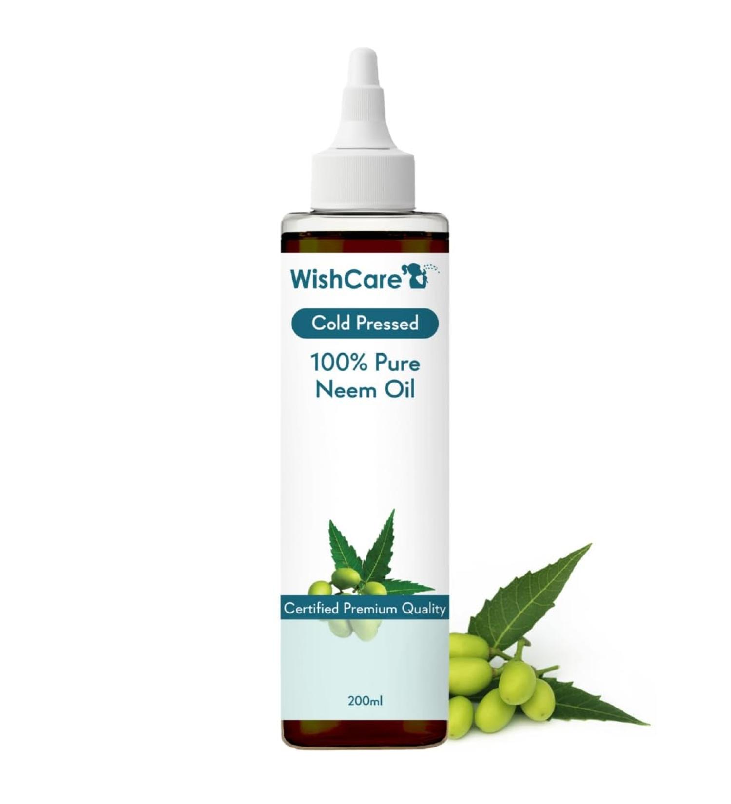 Cold Pressed Neem Oil 200ml - 100% Pure Wild Crafted for Skin & Hair - Eco-Friendly Cosmetic Grade - Buy Online on GoSupps.com