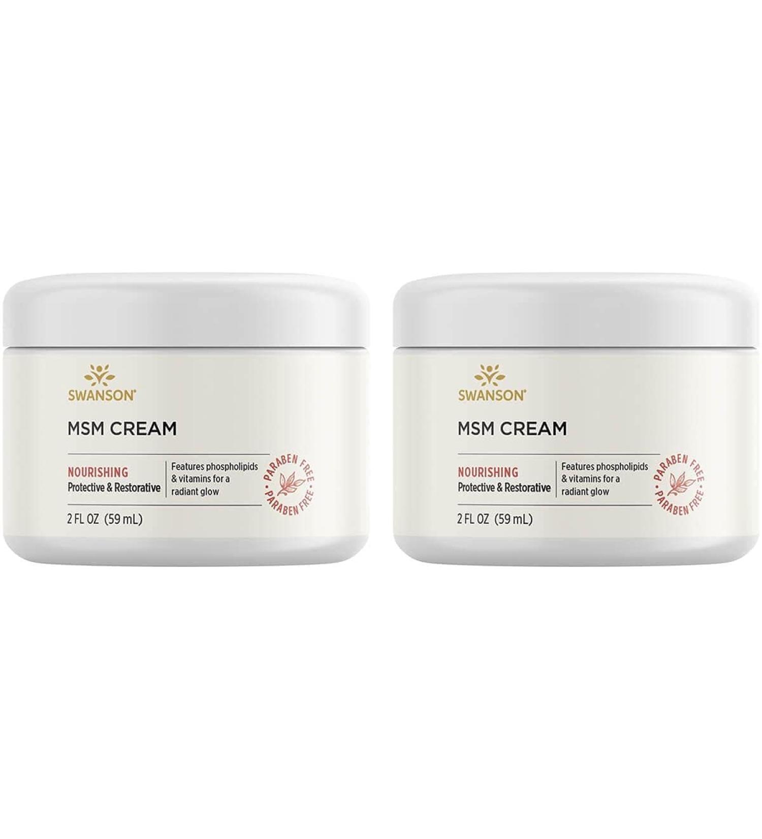 Buy Swanson MSM Cream 2 fl oz (59 ml) - 2 Pack | Premium Joint & Muscle Relief | Fast International Shipping - Buy Online on GoSupps.com