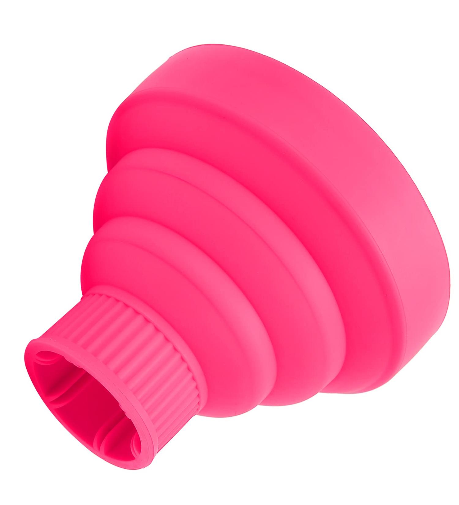 Best Diffuser Hair Dryer for Curly Hair | Universal Collapsible Silicone Attachment | Portable & Foldable - Hair Hunger (Pink) - Buy Online on GoSupps.com
