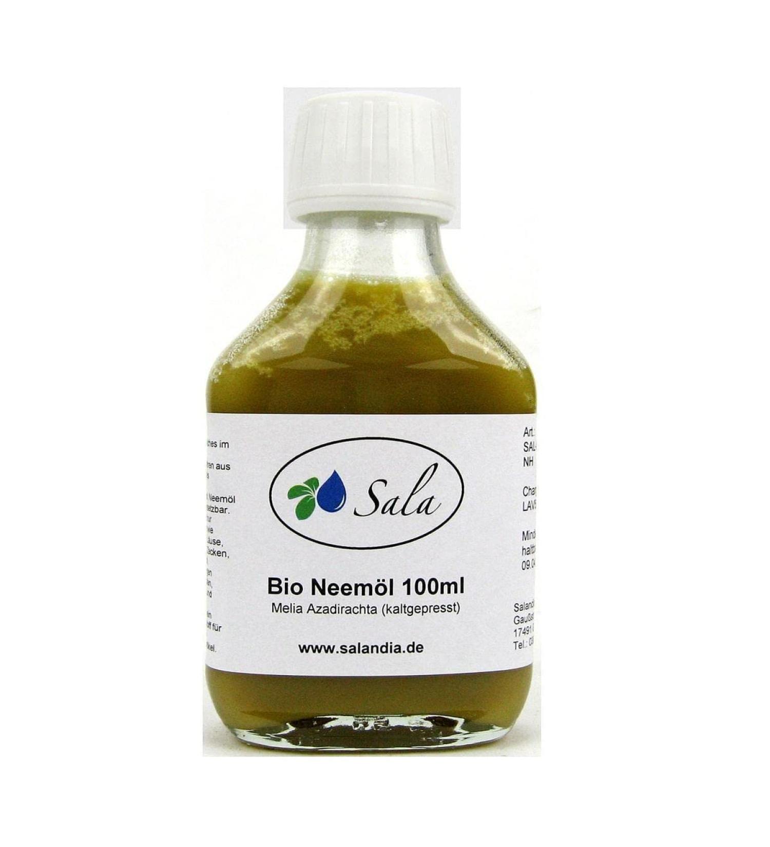 SALA Sala Neem Oil Organic Cold Pressed 100ml NH Glass Bottle