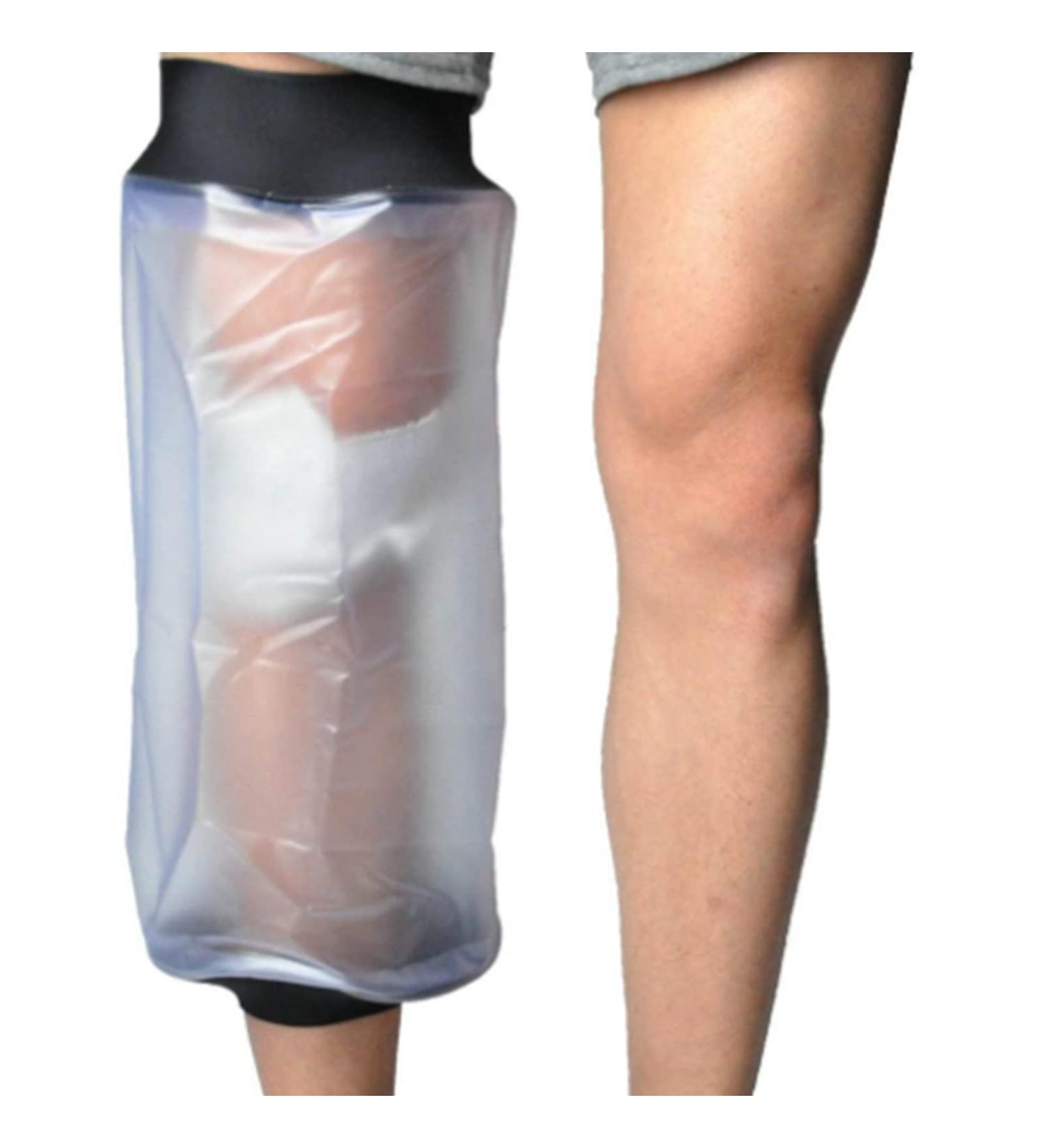 Waterproof Cast Protector for Adults - Lightweight & Reusable Knee/Elbow Cover - Waterproof Seal for Wound/Burns - Black/Blue - Buy Online on GoSupps.com