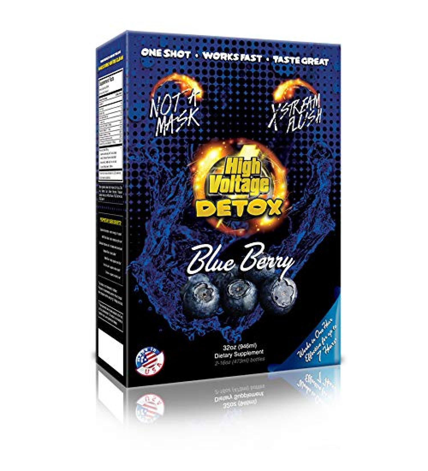 High Voltage Detox Drink 32oz Blue Berry