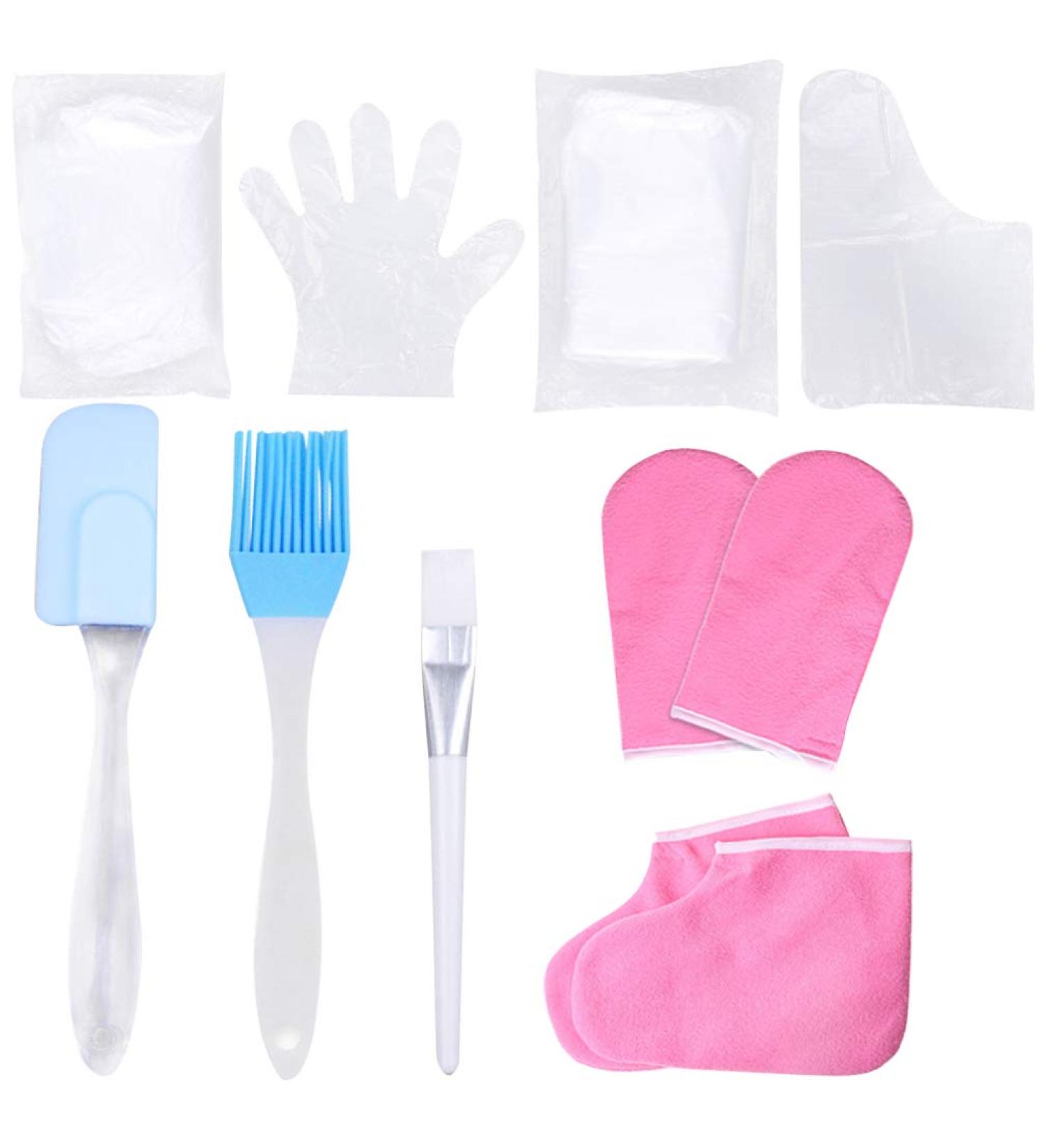 Beaupretty Paraffin Wax Mitts 1 Set Hand and Foot Care Set Lining Pp Product Work Spa Exfoliating Scrub Gloves Pink - Buy Online on GoSupps.com