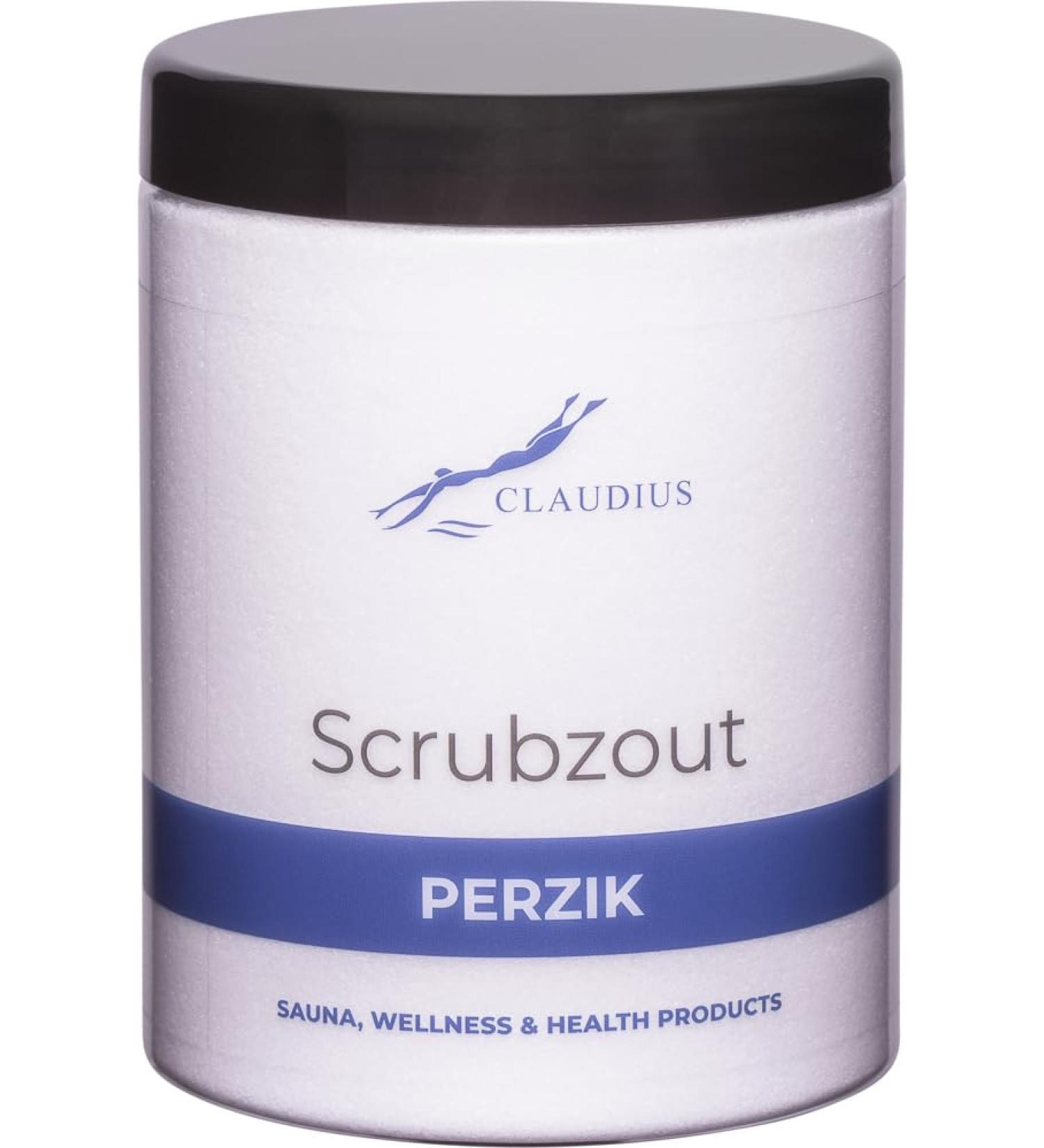 Claudius Scrub salt Peach in handy jar 1250 grams