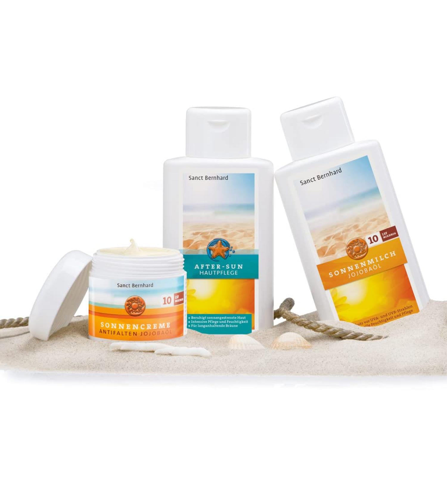 Sanct Bernhard Sun Set | Sunscreen Lotion SPF 10 & After-Sun Cream with Jojoba Oil - International Shipping - Buy Online on GoSupps.com