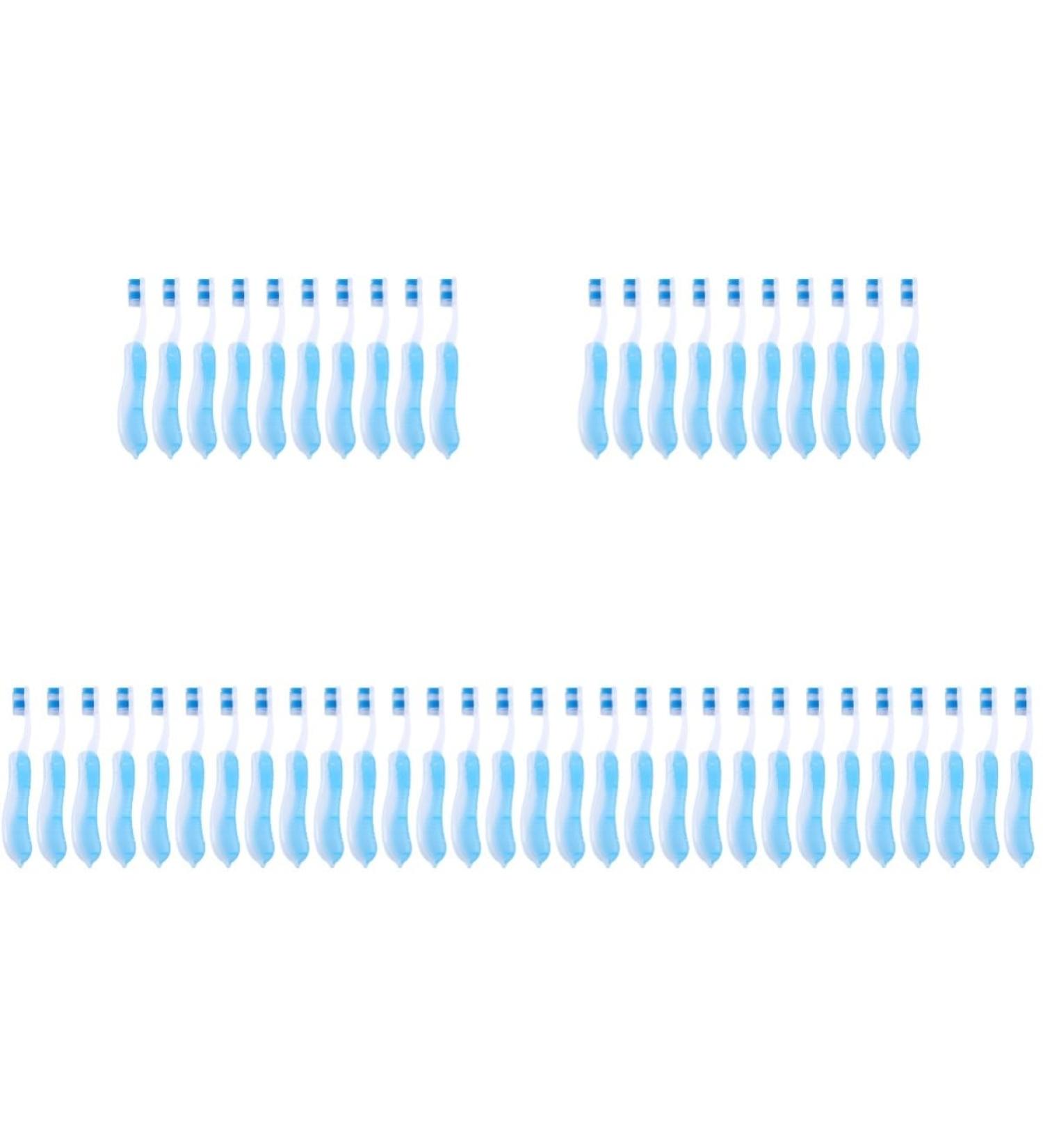 Healeeved 50-Piece Adult & Children's Travel Toothbrush Set - Soft Bristles Foldable Design & Dental Floss Picks - Perfect Outdoor Gifts for Kids - Buy Online on GoSupps.com