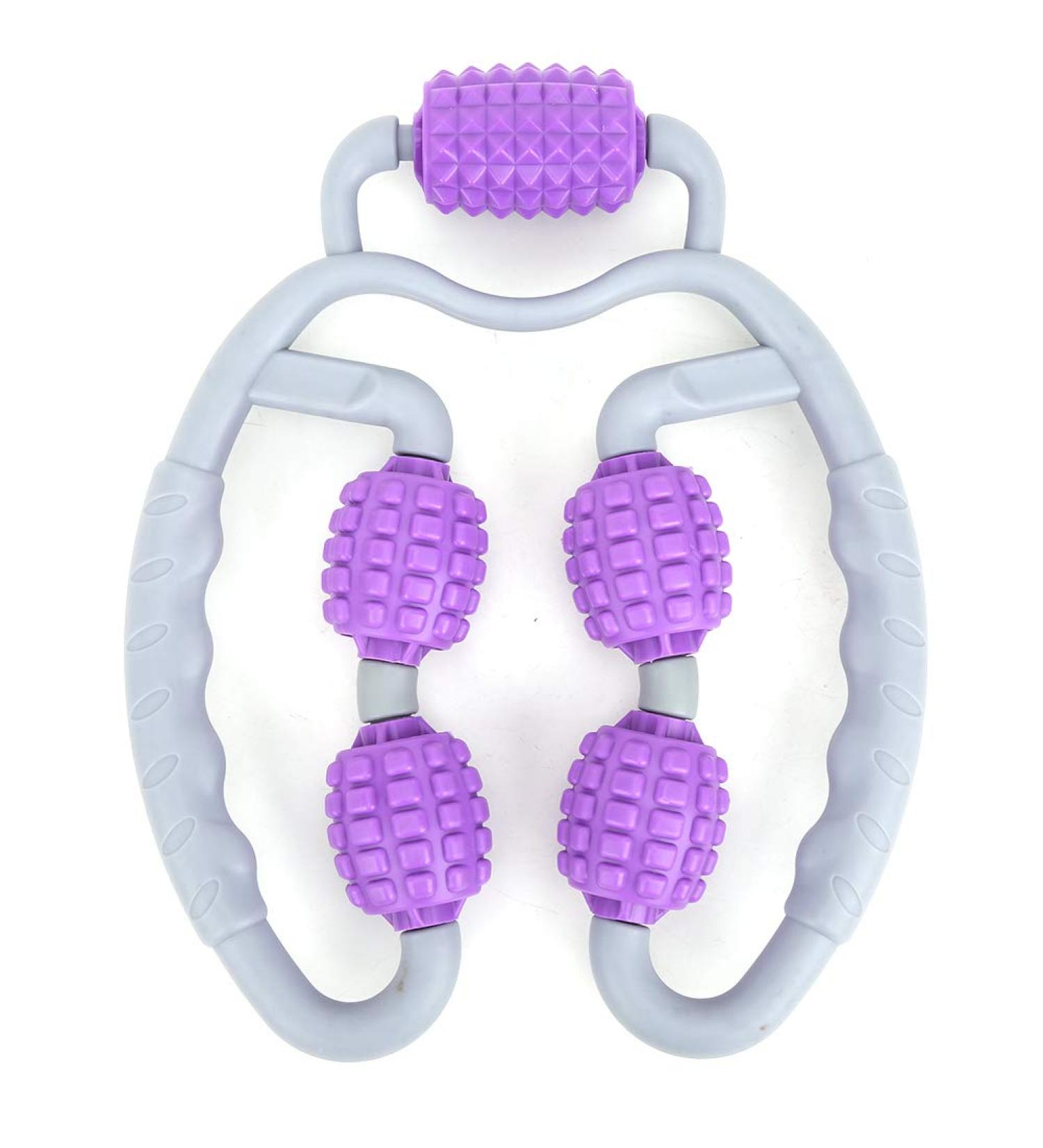 Muscle Massage Roller - Manual Fascia Roller for Neck Shoulders Thighs & Legs | Leg Massage Device in Purple - Buy Online on GoSupps.com