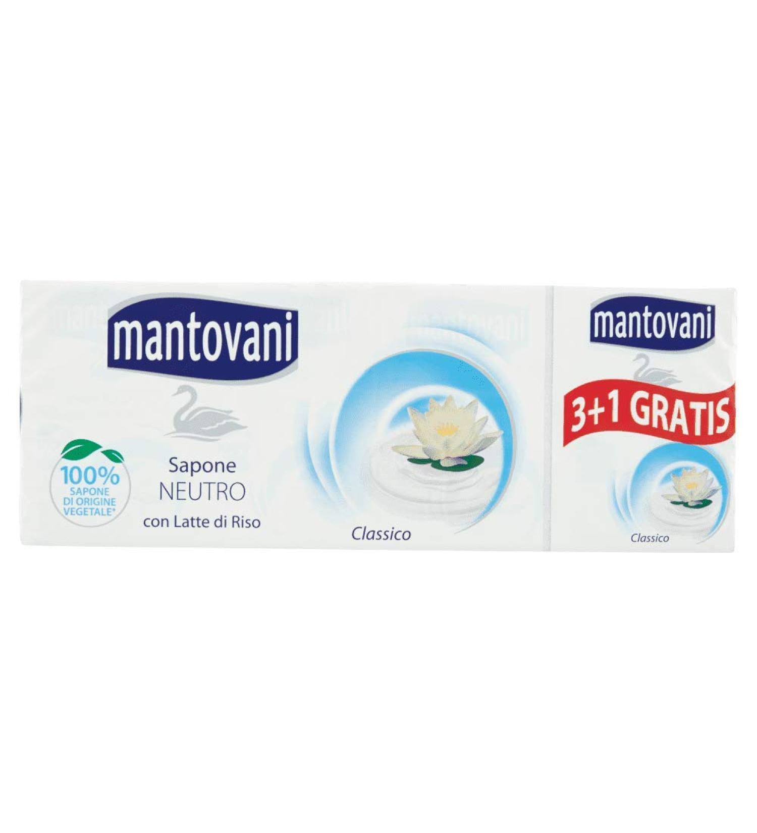 18 x mantovani savon neutre classique 4 pi ces 400 g