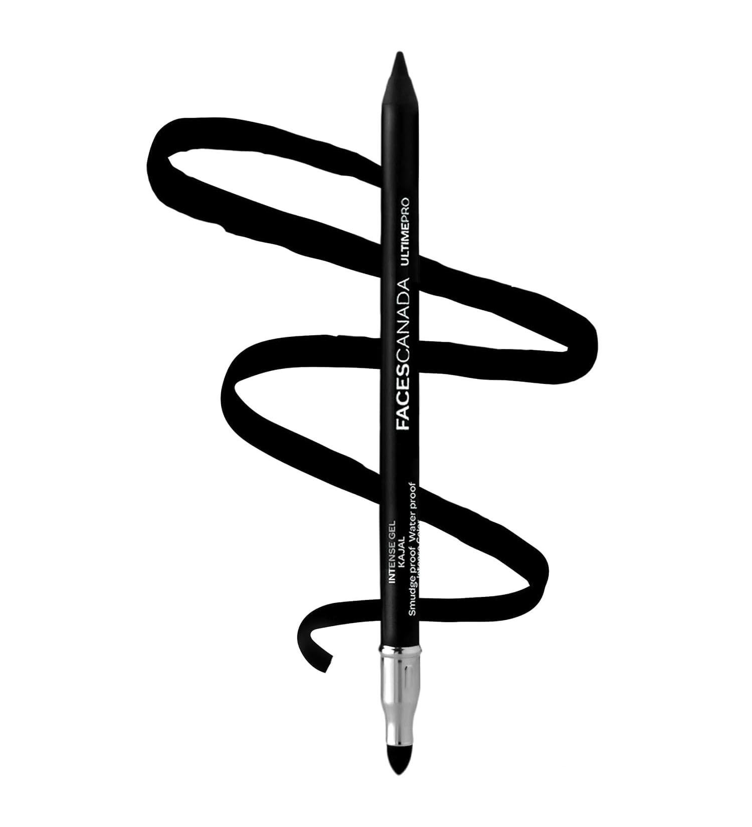 Ultime Pro Intense Gel Ka jal With Smudger & Sharpener - Black 1.2 G| Long Stay|Waterproof & Smudgeproof|One Swipe Smooth Application|3-In-1 Kaj al Eyeliner Smokey Eyeshadow Matte - Buy Online on GoSupps.com
