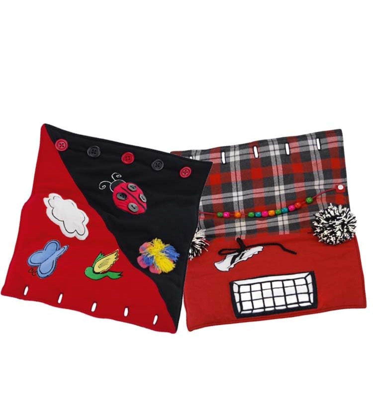 Iuvas 2-Page Dementia Muff | Sensory Therapy Aid & Nestel Pillow/Blanket for Seniors | International Shipping - Buy Online on GoSupps.com