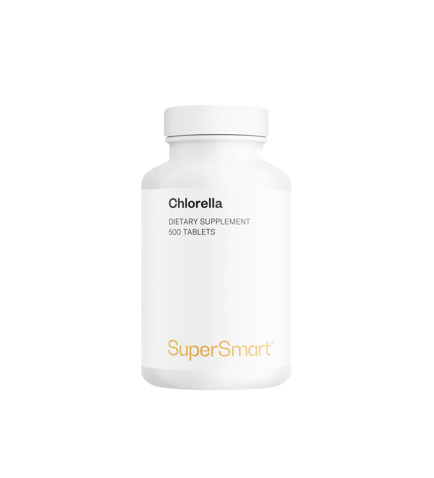Chlorella - Extrait d'Algue Verte - Aide Maintenir une Fonction Intestinale Normale - Soutient le Foie et le Syst me Immunitaire - Enrichi en Prot ines Fer Vitamine B12 - Vegan - SuperSmart - Buy Online on GoSupps.com
