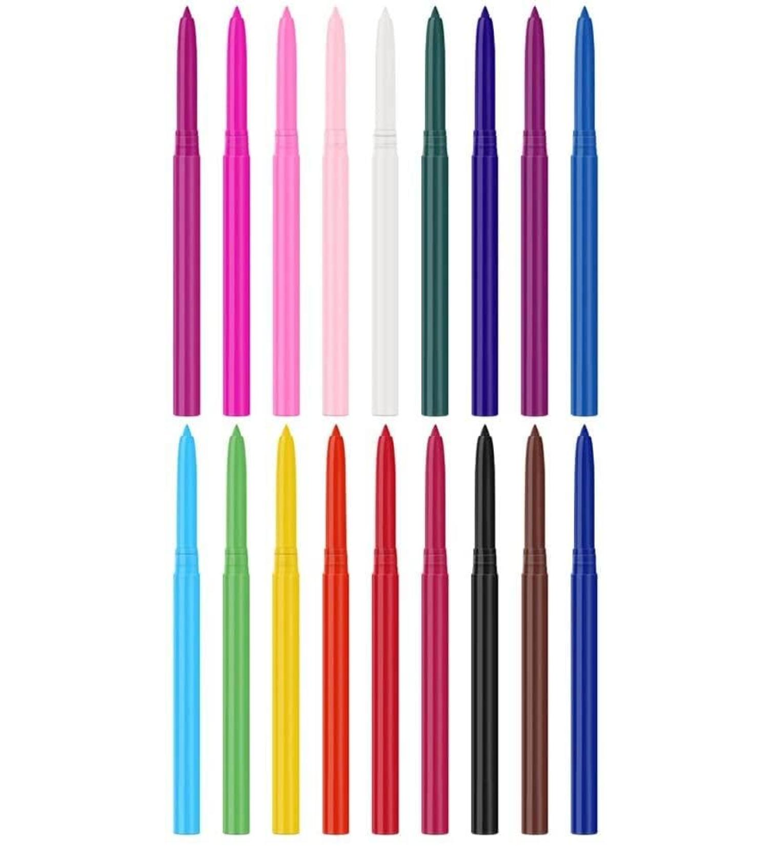 Generic Eyeliner Pencil 18 Colors Eye Liner Set Makeup Pen Intense And Smooth-Gliding Outer Eye Pencil Intense Colour Long Lasting Eyeliner For Women 18 pcs - Buy Online on GoSupps.com