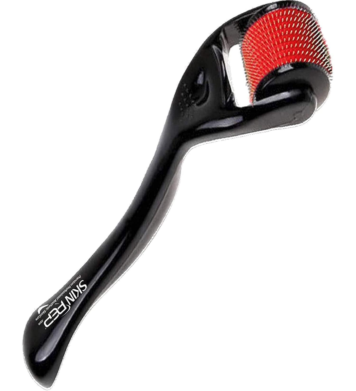 SkinPep Beard Growth Derma Roller 1.00mm | Stimulate Beard and Hair Growth For Men | 540 Titanium Needles | Microneedle Roller for Fiine Lines Wrinkles Marks & Blemeshes 1.00ml face - 1.00mm - Buy Online on GoSupps.com