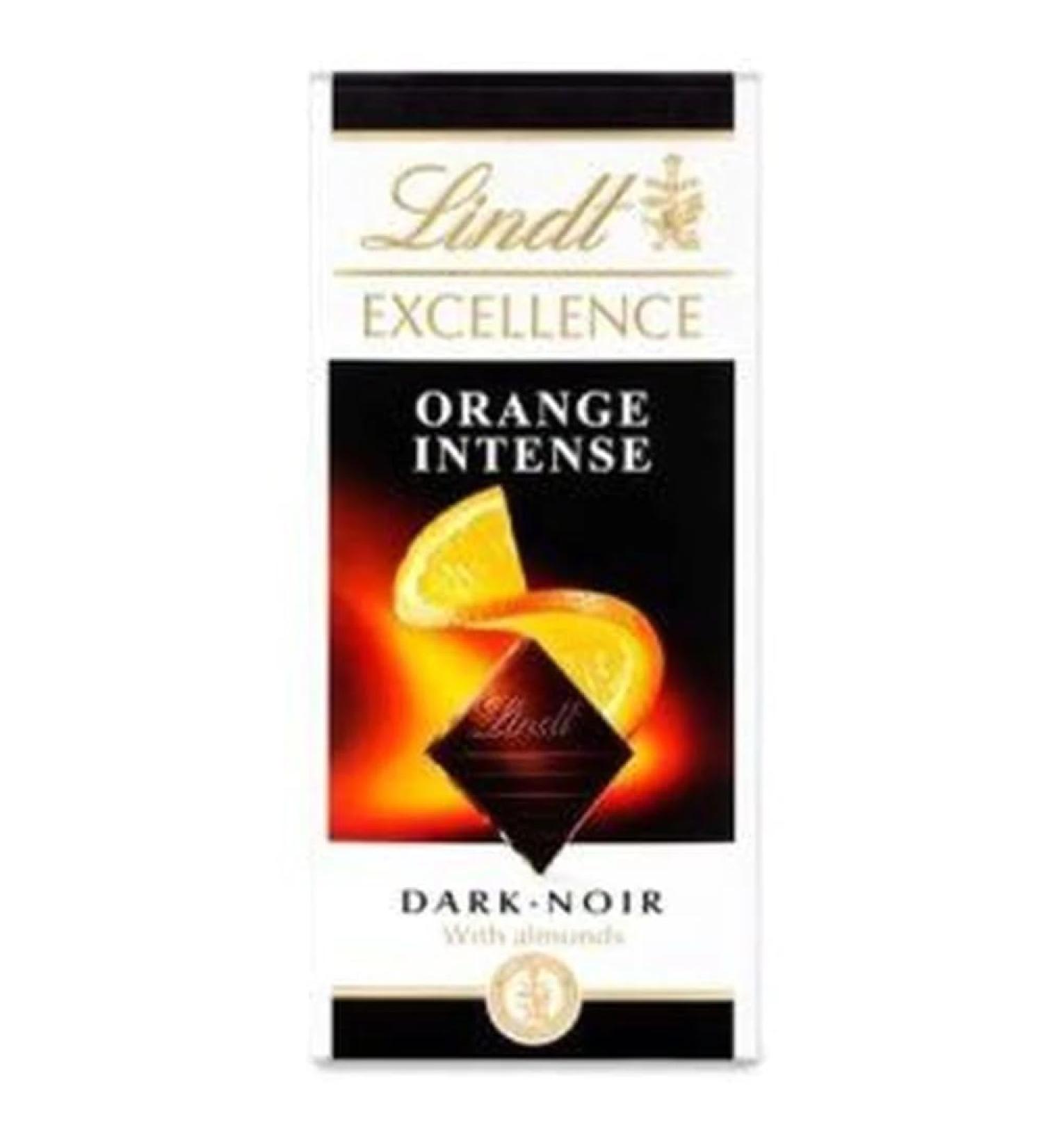 Lindt Excellence Intense Bar Dark Chocolate Orange 100G