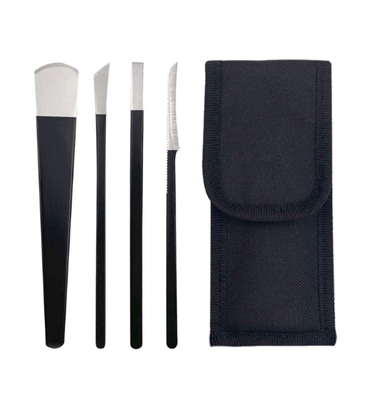 Pedicure Knife Set - 4Pcs Ingrown Toe Nail Correction Tools with Storage Bag - Buy Online on GoSupps.com