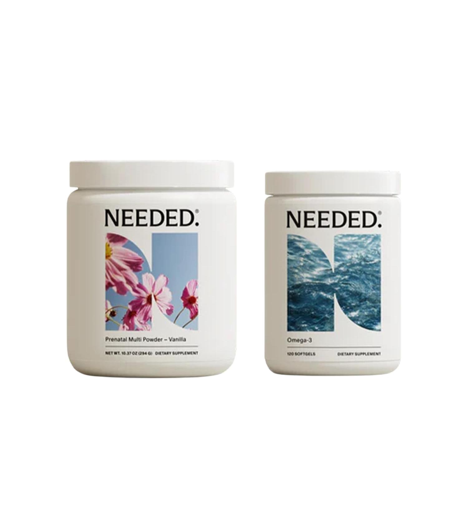 Needed. Vanilla Prenatal Multivitamin Powder & Omega-3 Bundle | Nutrient Support for Pregnancy & Postpartum - Buy Online on GoSupps.com