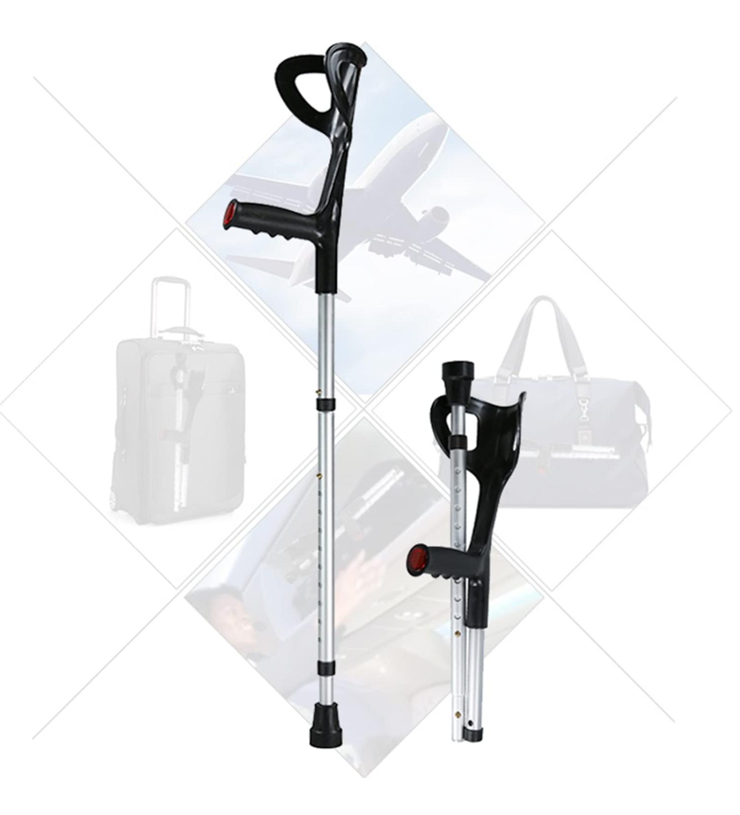 GHFTCCF Adjustable Crutches for Adults Folding Forearm Crutches (Open Cuffs) Lightweight Aluminum Crutches for Height 140-190cm (Color : 1Unit) Anniversary - Buy Online on GoSupps.com