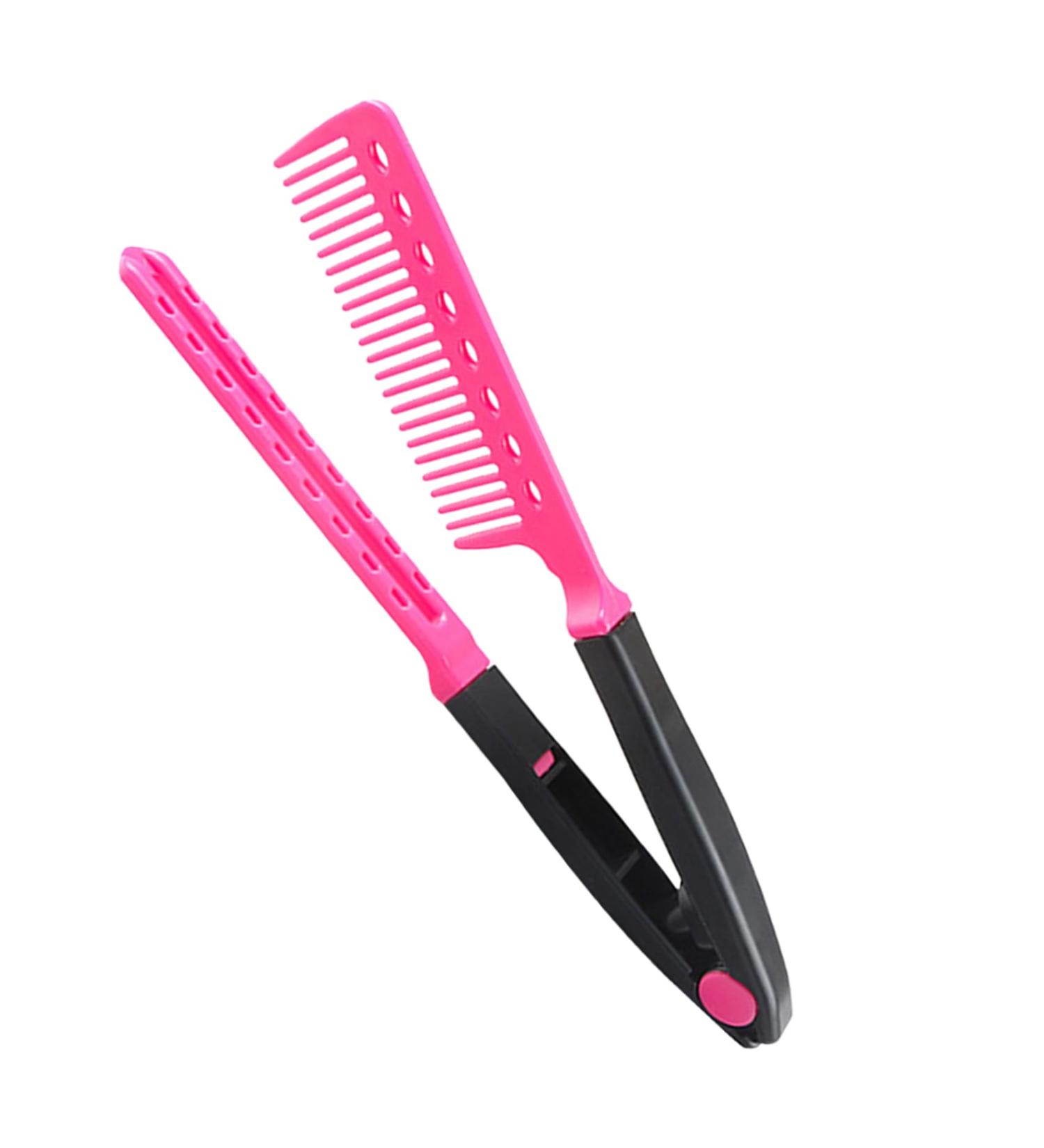 Styling Tool V Shape Comb Folding DIY Hair Straightener New Beauty Salon Comb Foldable Comb - Buy Online on GoSupps.com