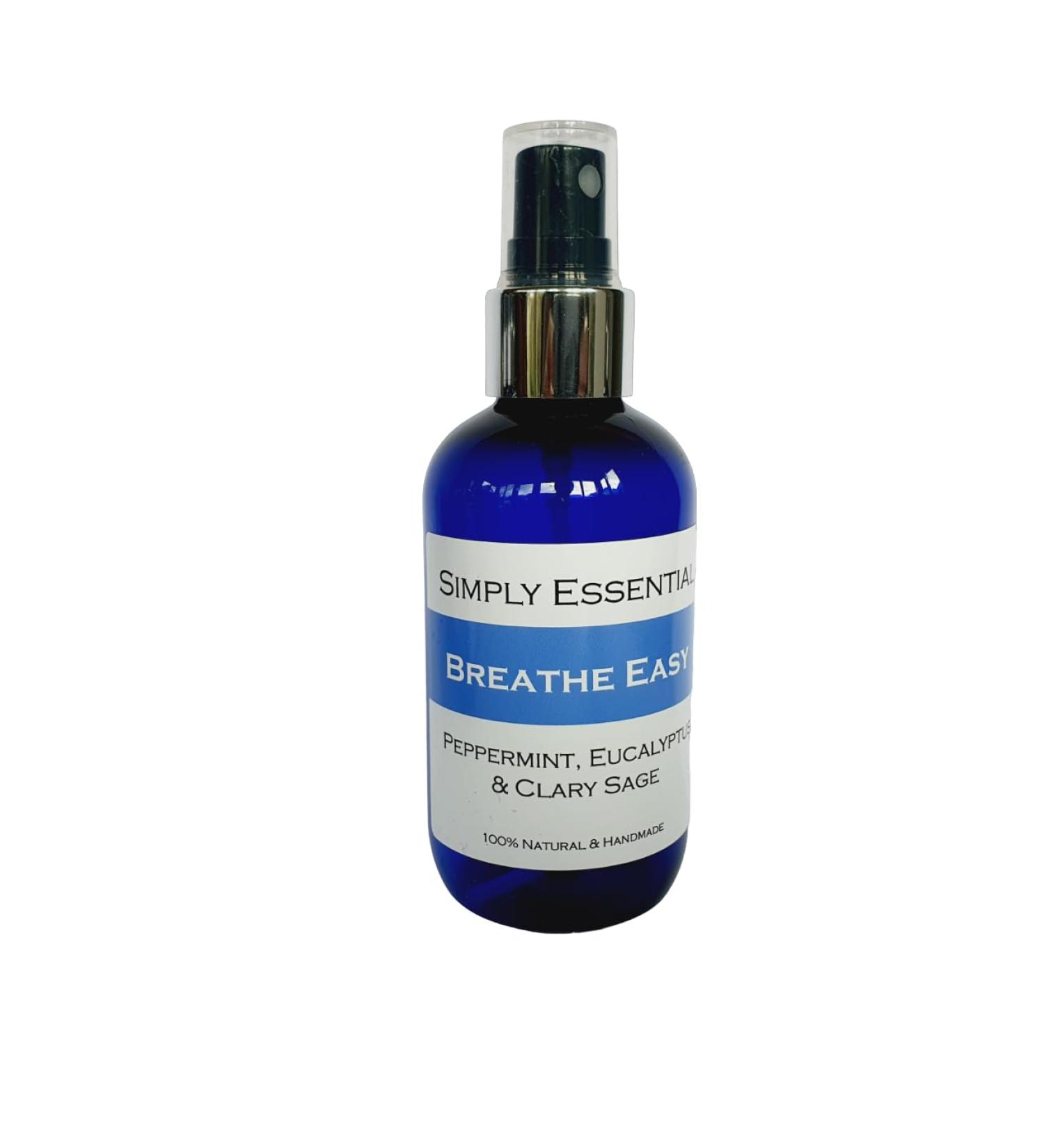 Simply Essential Breathe Easy Aromatherapy Pillow Spray with Peppermint Eucalyptus & Clary sage Essential Oils 100ml - Buy Online on GoSupps.com