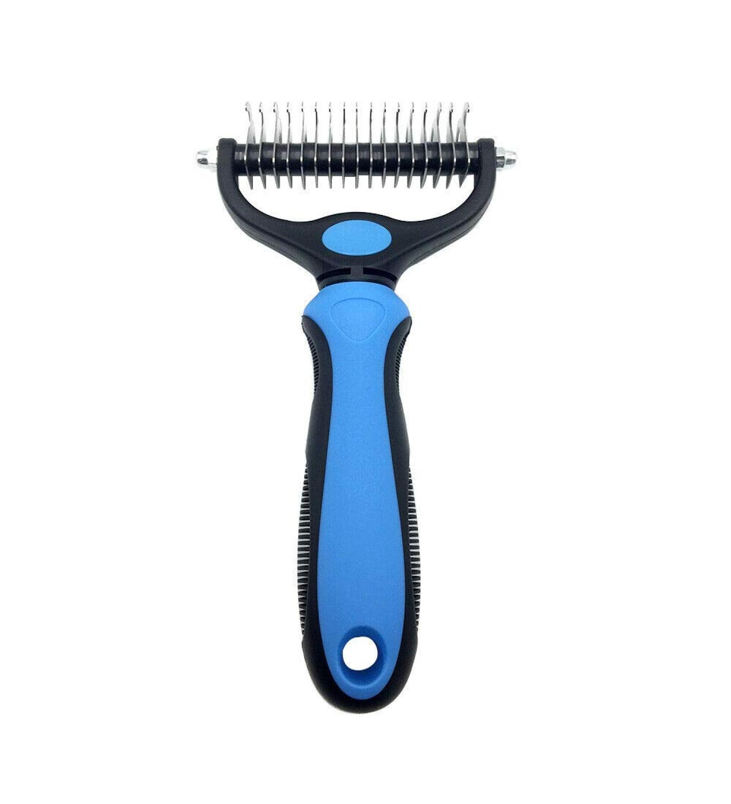 EMK Sports Professional Pet Dog Cat Comb Brush Grooming Undercoat Rake Comb Dematting Tool (BIG BLUE) - Buy Online on GoSupps.com