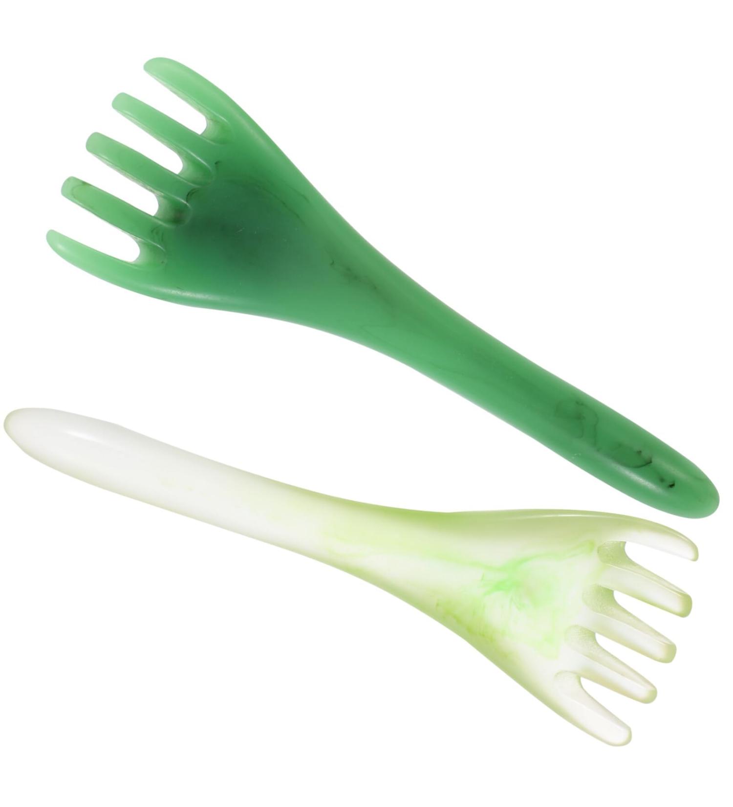 Tovinanna 2-Piece Manual Head & Scalp Massage Device | Gua Sha Face Massage Tools | Relaxation & Hair Care | Green - 16.5x5.5x3cm - Buy Online on GoSupps.com