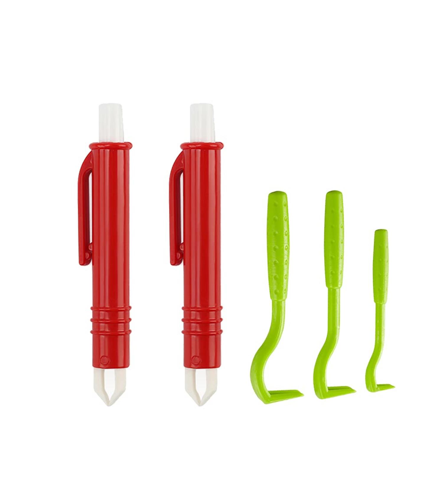 Nepfaivy Ticking Pliers for Dogs Cats & Kids - 3 Tick Hooks & 2 Tick Tweezers - Safe & Easy Tick Remover in Red & Green - Buy Online on GoSupps.com