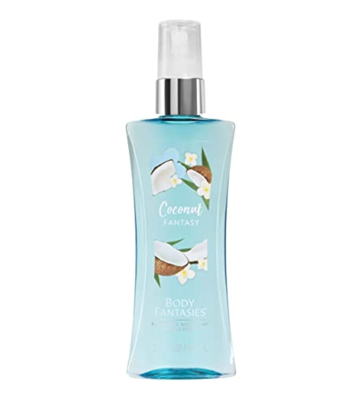 Body Fantasies (1 Bottle Body Spray - Coconut Fantasy Scent - 3.2 fl oz Coconut Fantasy 3.2 Fl Oz (Pack of 1)