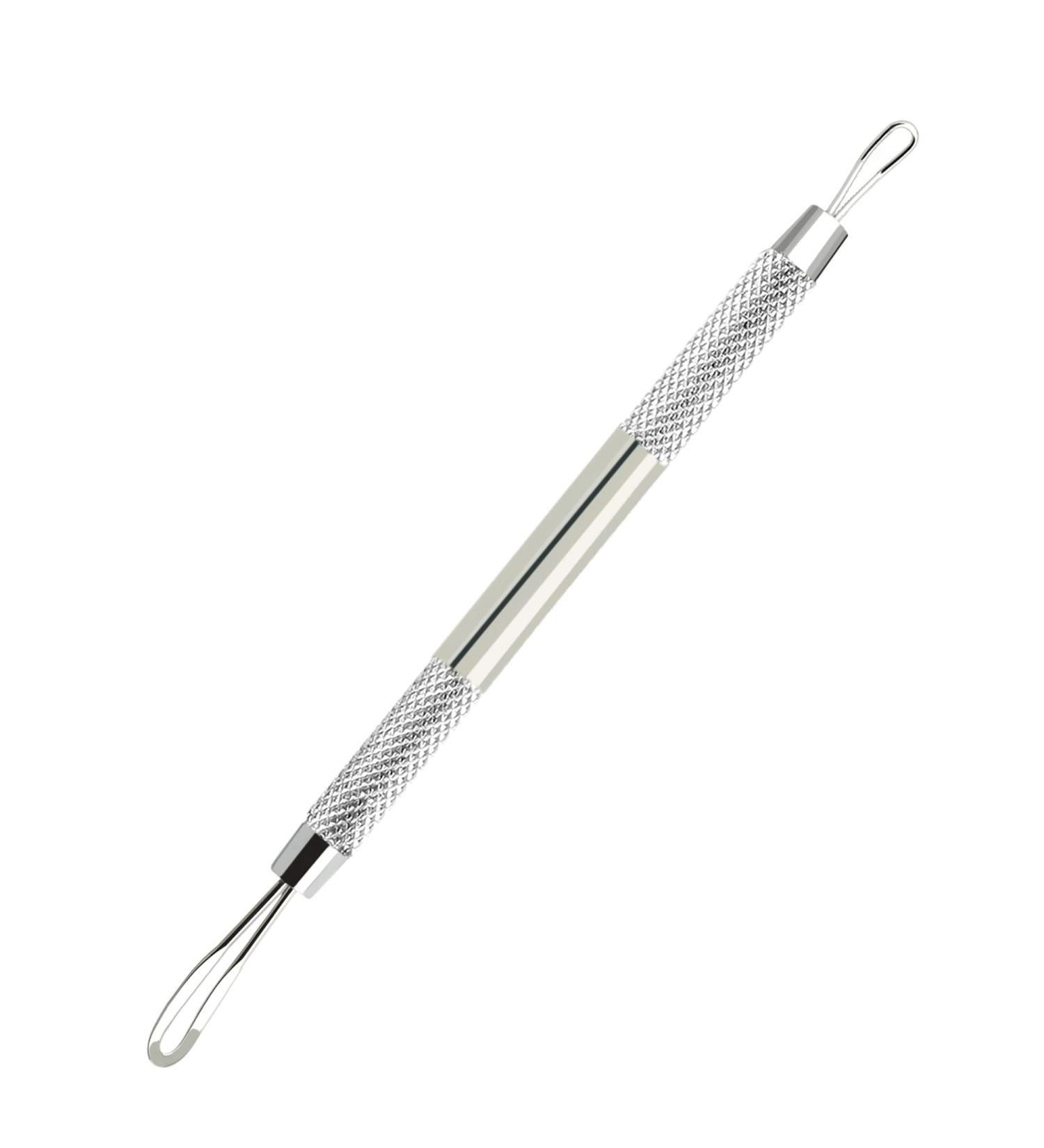 Professional Blackheads Whiteheads Remover Extractor Facial Tool -Flat and Round Wired Ends - Stainless - Buy Online on GoSupps.com