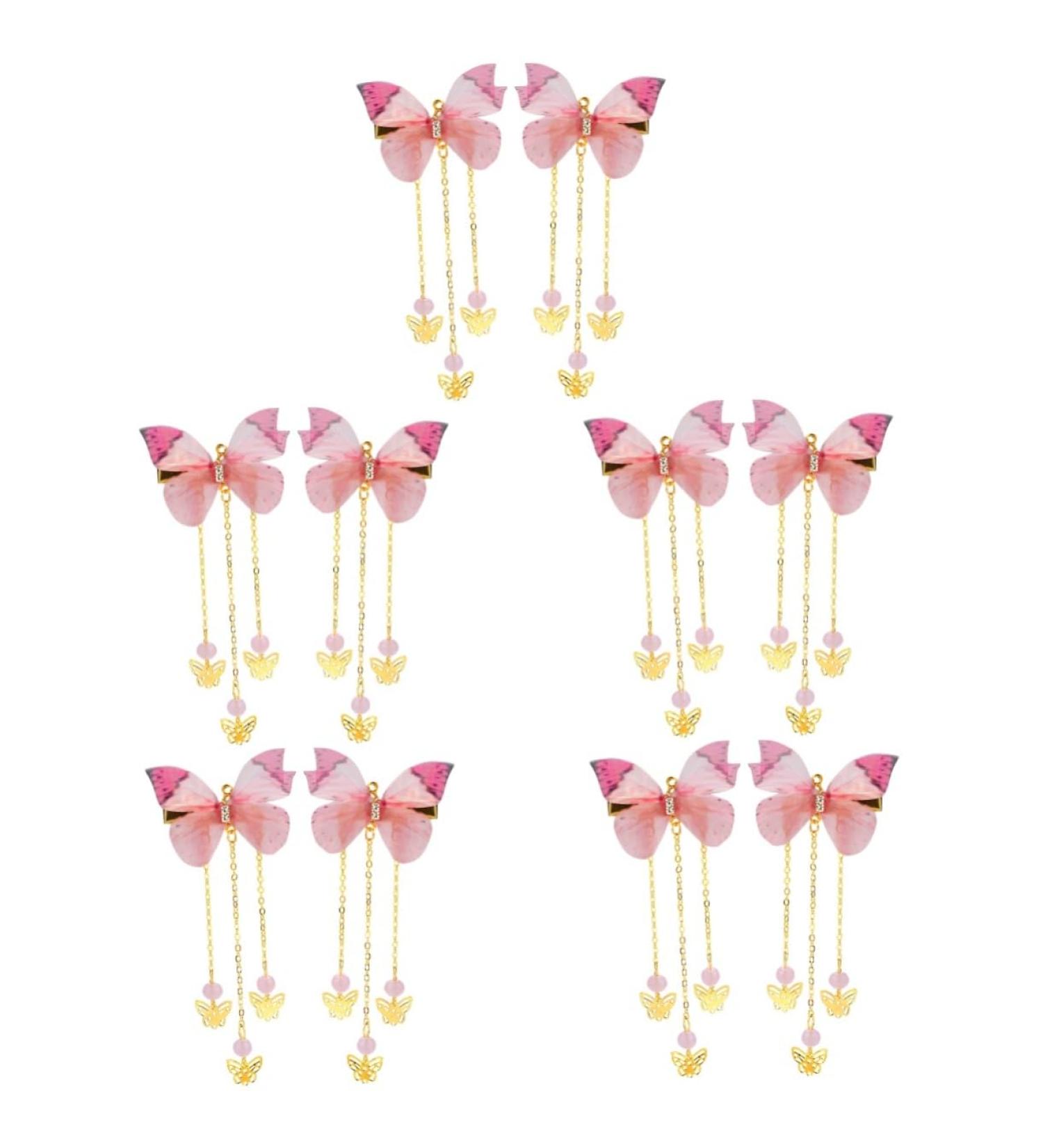 FRCOLOR Accessories Pairs hanfu butterfly headdress kids fabric hairpin kimono hair accessories han chinese costume accessories hair barrettes hairpin with tassel girl clip child Kids - Buy Online on GoSupps.com