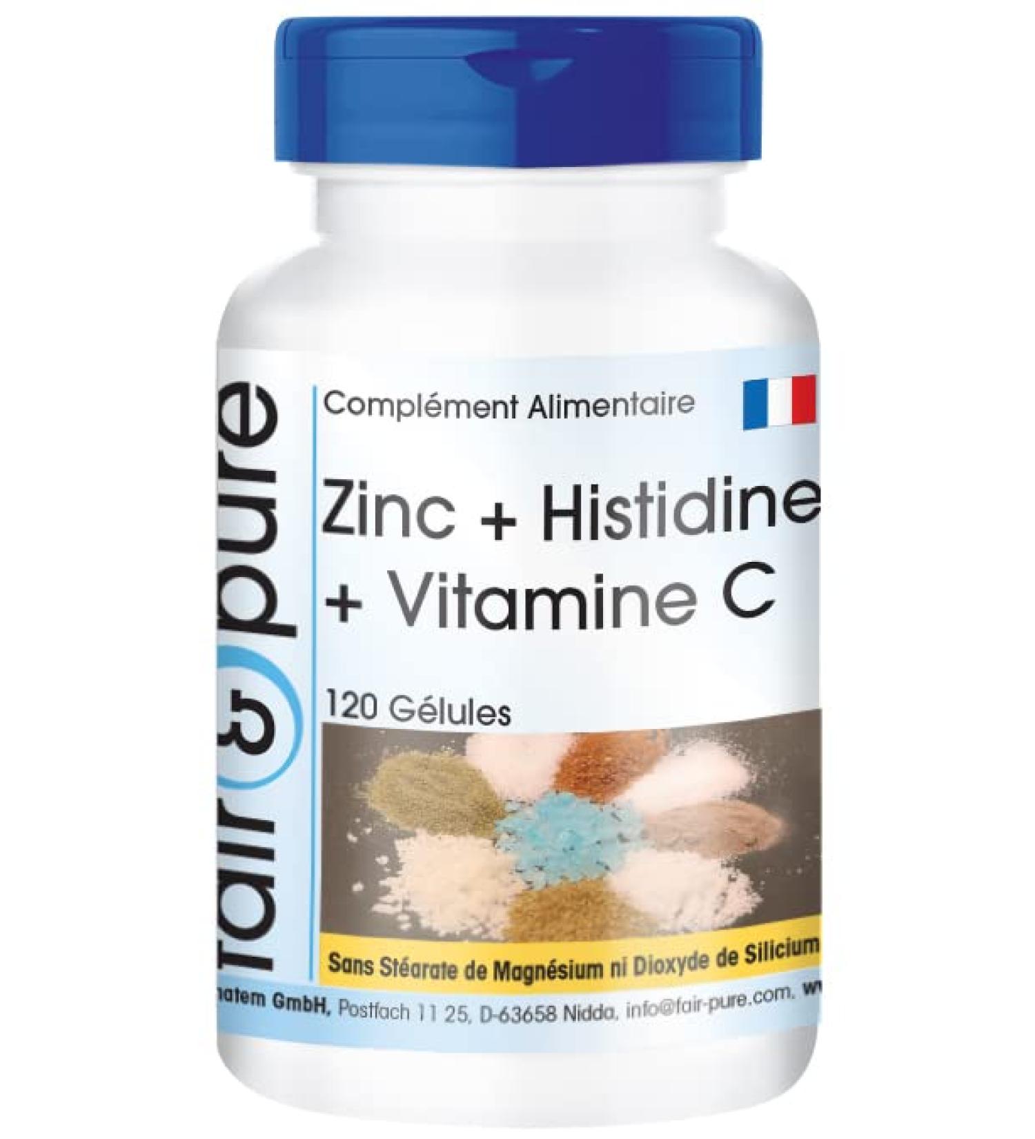 Fair & Pure - Zinc + Histidine + Vitamin C - Vegan - 120 capsules - Buy Online on GoSupps.com
