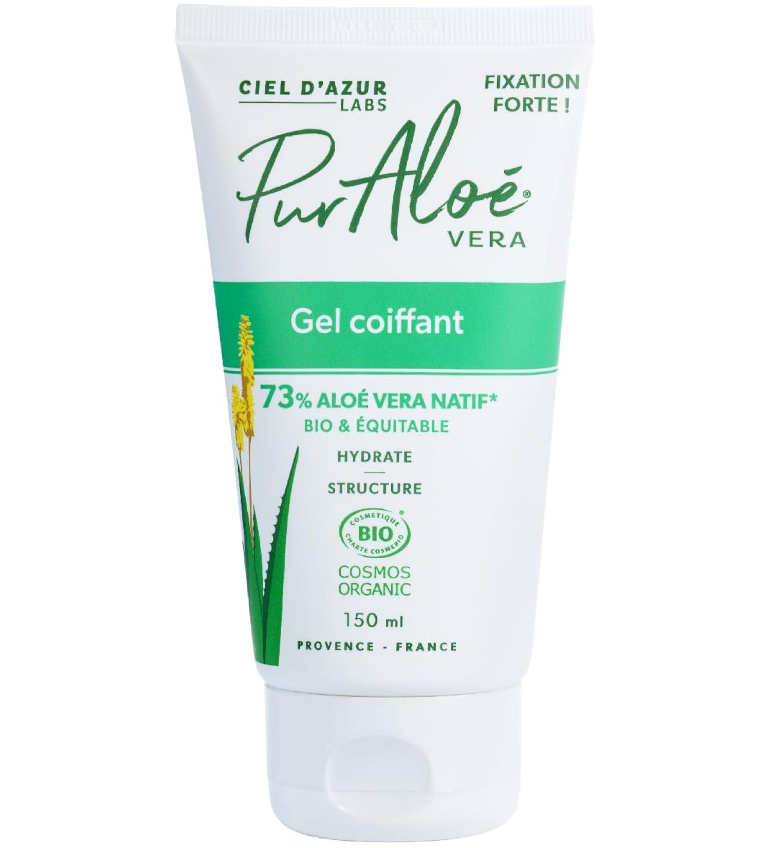 Ciel d'Azur Labs - Styling Gel - 73% Organic & Fair Trade Aloe Vera - Strong Hold Hydrates and Structures - Cosmos Organic Certified - 99% Natural Origin - 150 ml Tube - Buy Online on GoSupps.com