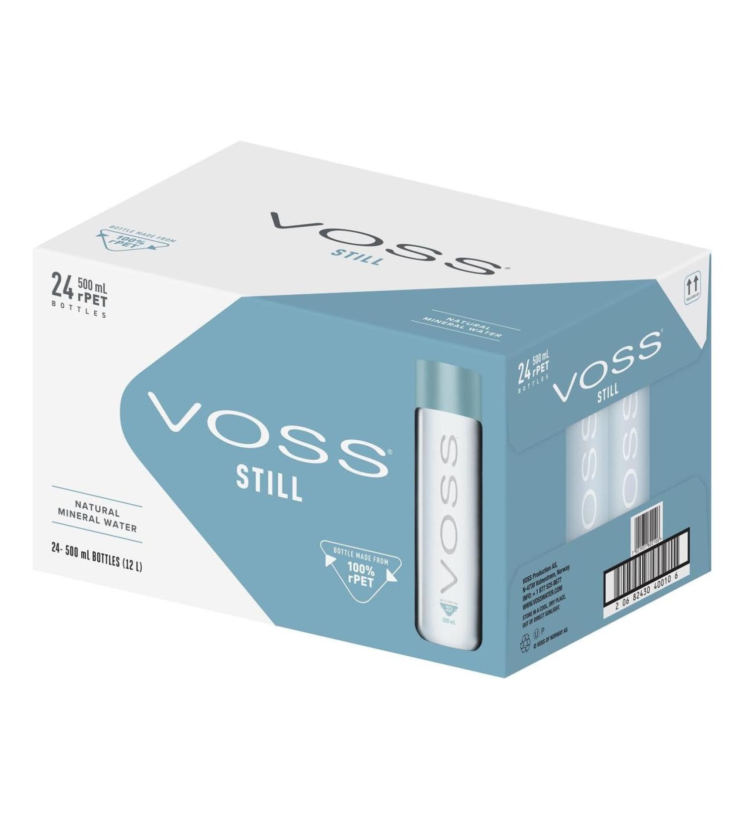Voss Still Artesian Water PET Bottles 24 x 500ml (Classic) Classic 12 l (1 pack)