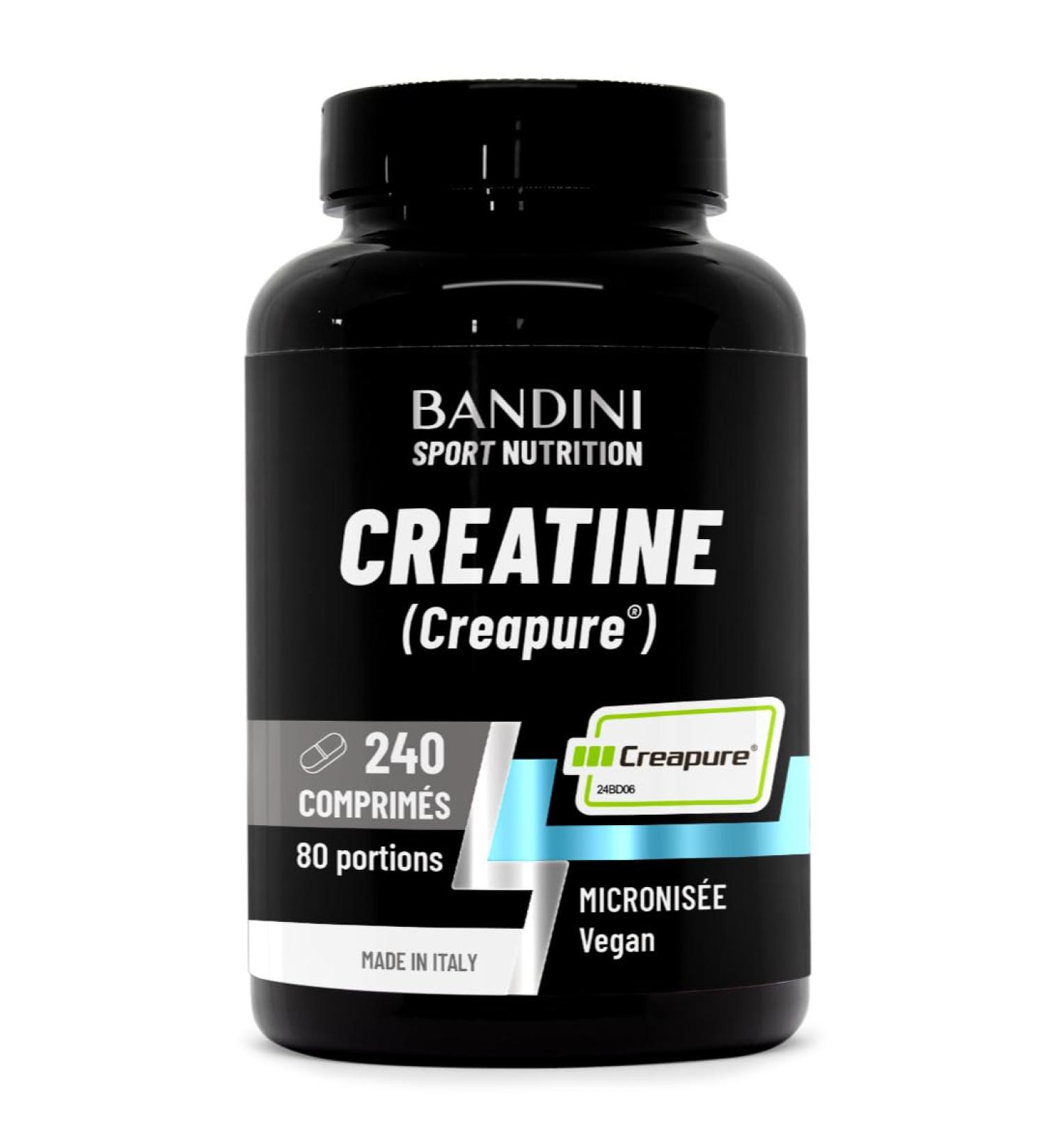 Bandini Creatine CREAPURE Monohydrate 240 Comprim s 3000mg par dose - Entra nement Sport Gymnastique et de Pr -Entra nement - Monohydrate de Cr atine pour l'ATP et la R cup ration - 100% Vegan - Buy Online on GoSupps.com