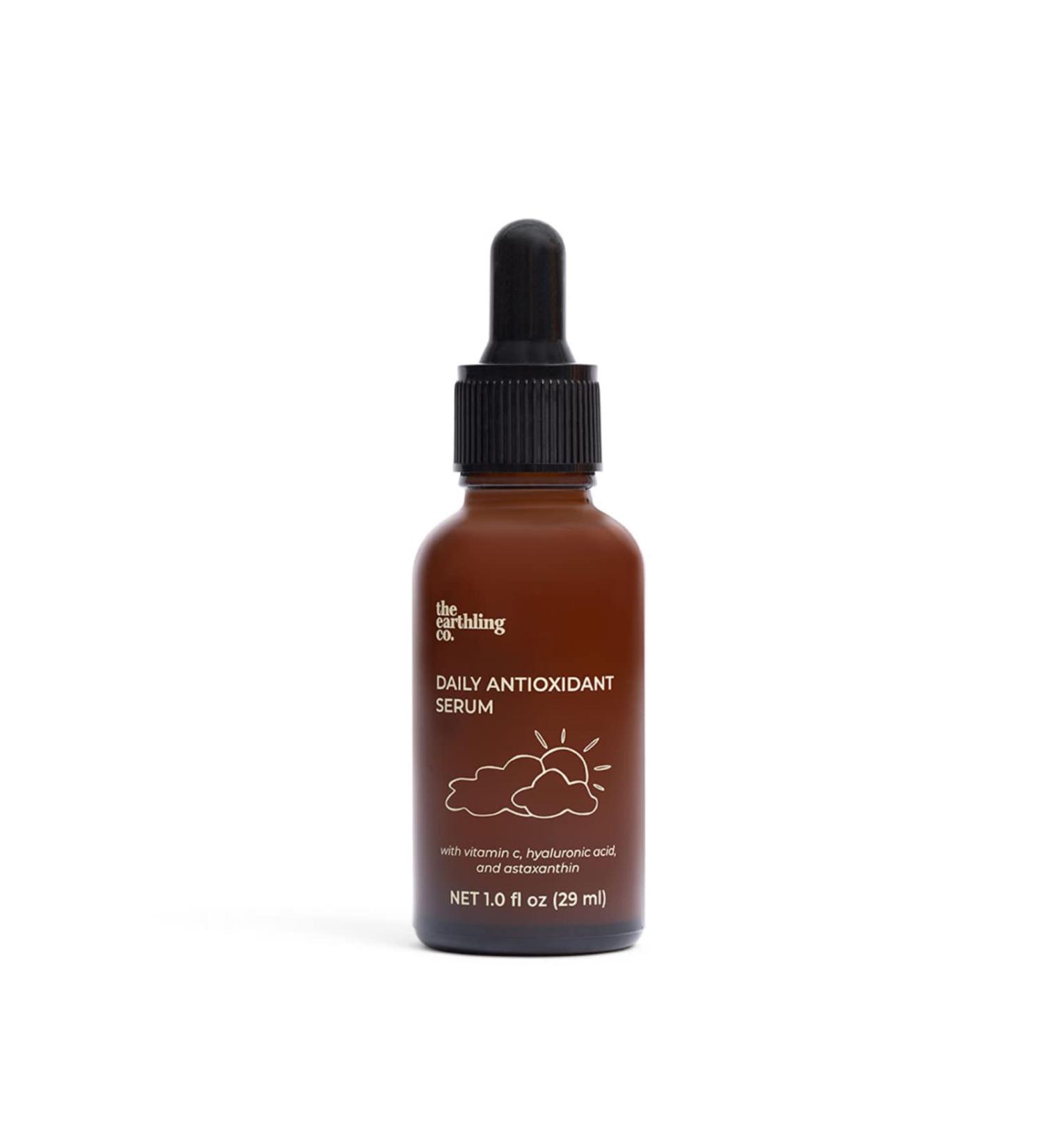 Earthling Co. Antioxidant Serum 1.0 fl oz - Brightening & Even Skin Tone - Vitamin C & Hyaluronic Acid - Gentle & Hydrating for Sensitive Skin - Buy Online on GoSupps.com