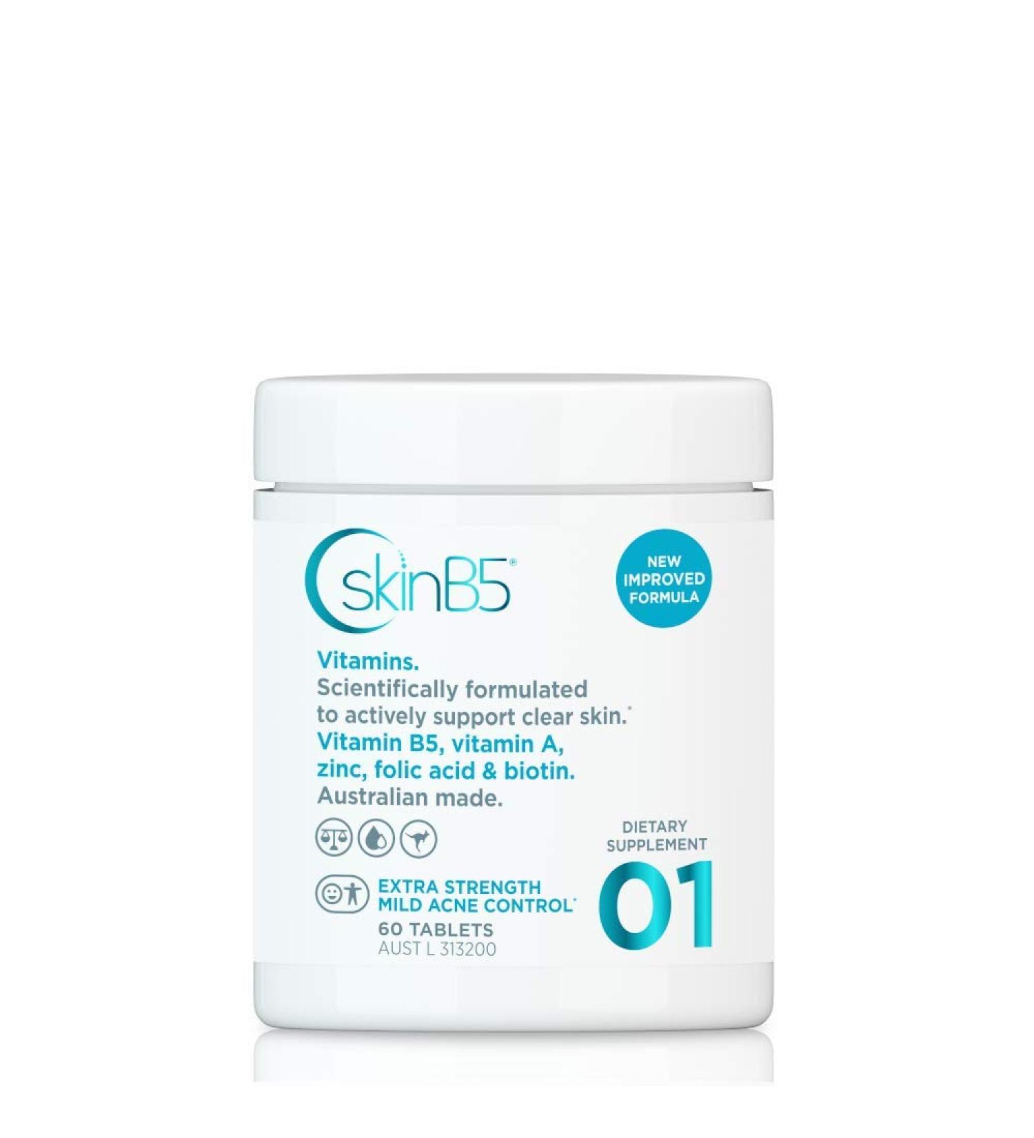 SkinB5 Extra Strength Acne Control 60 Tablets - Skin Care Treatment - Buy Online on GoSupps.com