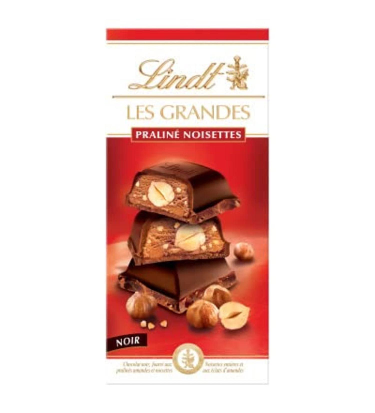 Lindt Dark Chocolate Hazelnut Praline - 225g Bar