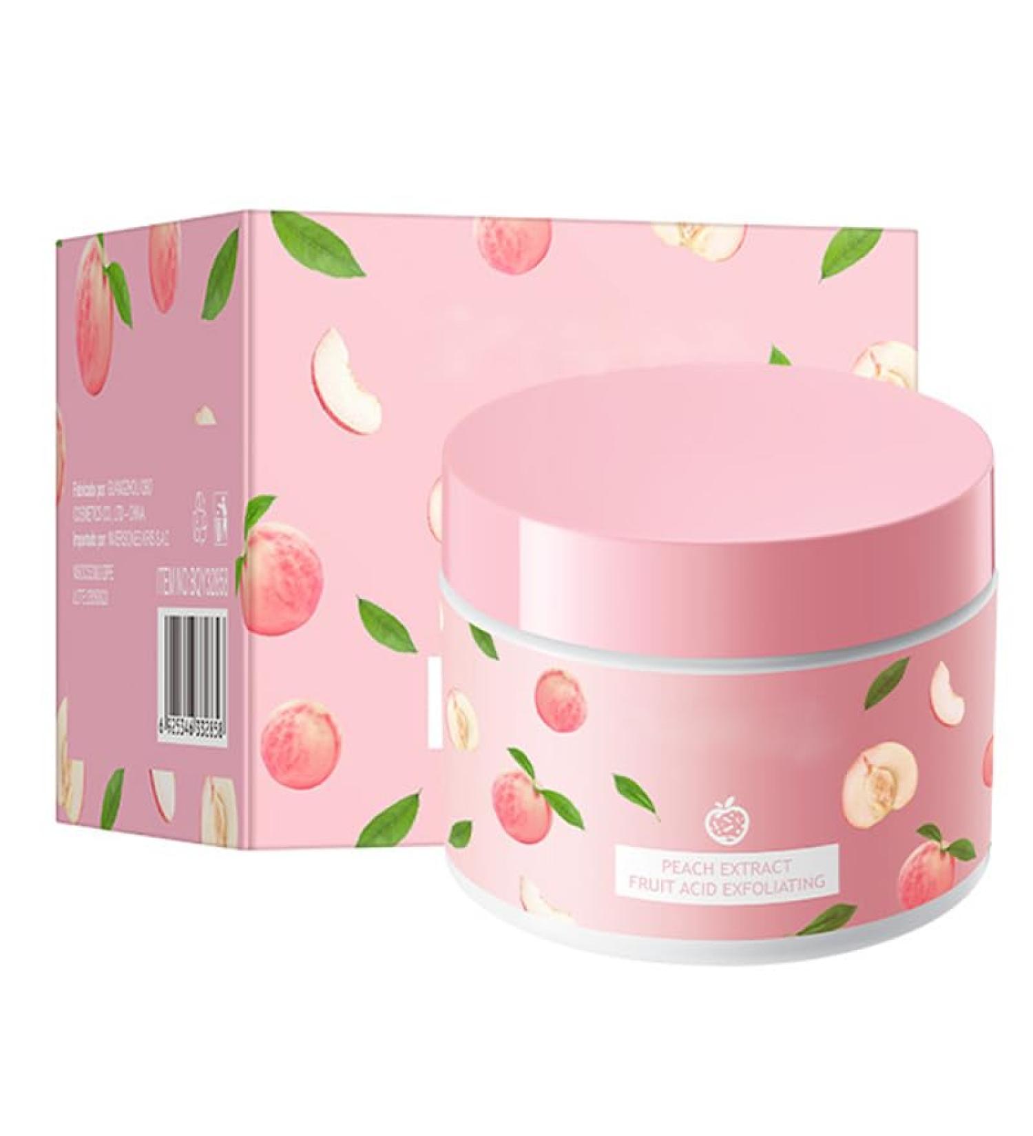 Peach Extract Fruit Acid Exfoliating Cream Deep Cleaning Face Body Scrub Skin Care 140g / 4.94oz - Buy Online on GoSupps.com