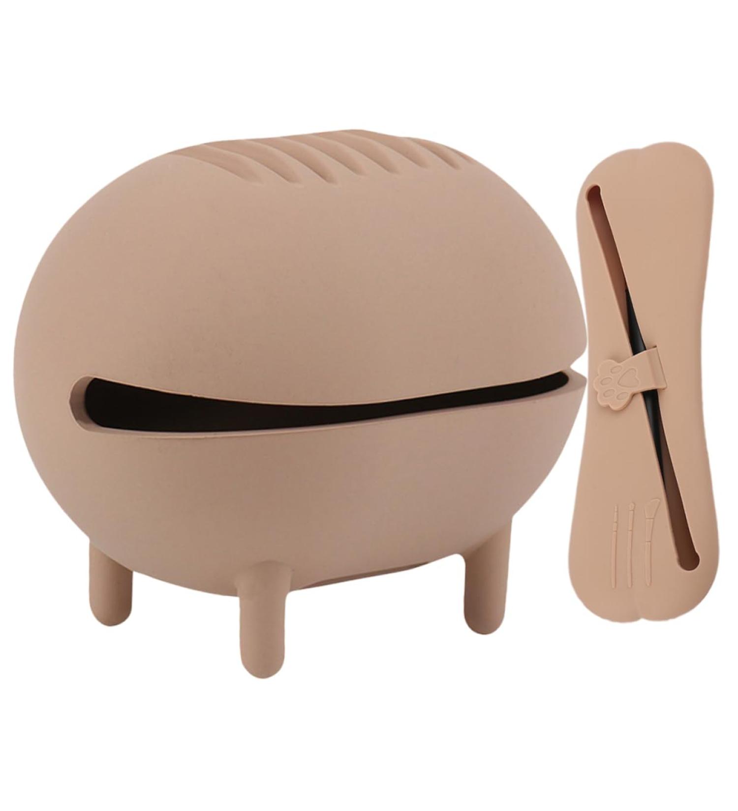 1 set powder puff holder cosmetology kit Silica gel make up beauty tools travel toiletries containers powder puff Makeup Tools foundation make up sponge drying rack 7.5x5cm Khaki - Buy Online on GoSupps.com